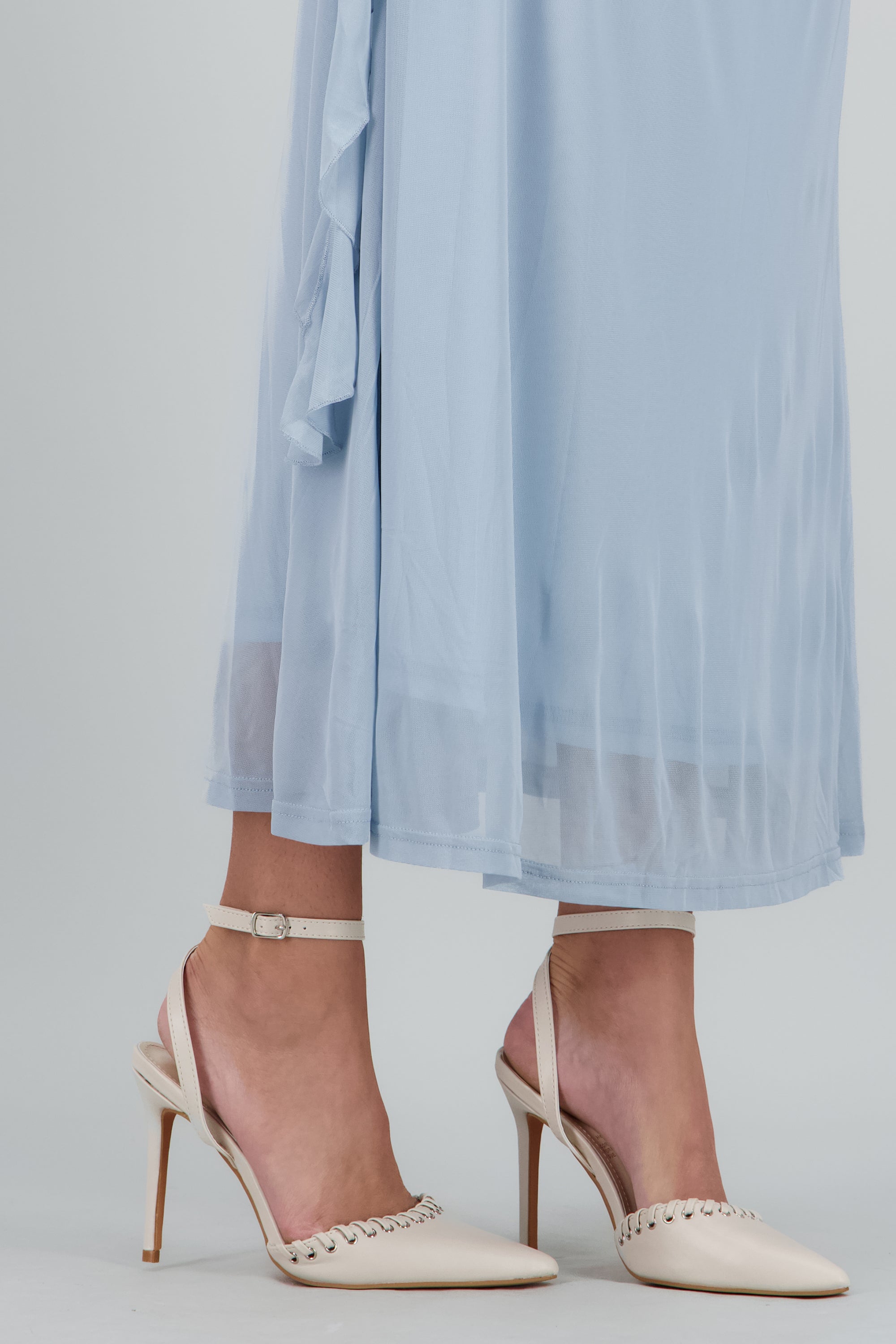 Tacon puntal eyeleds tira trenzada HUESO