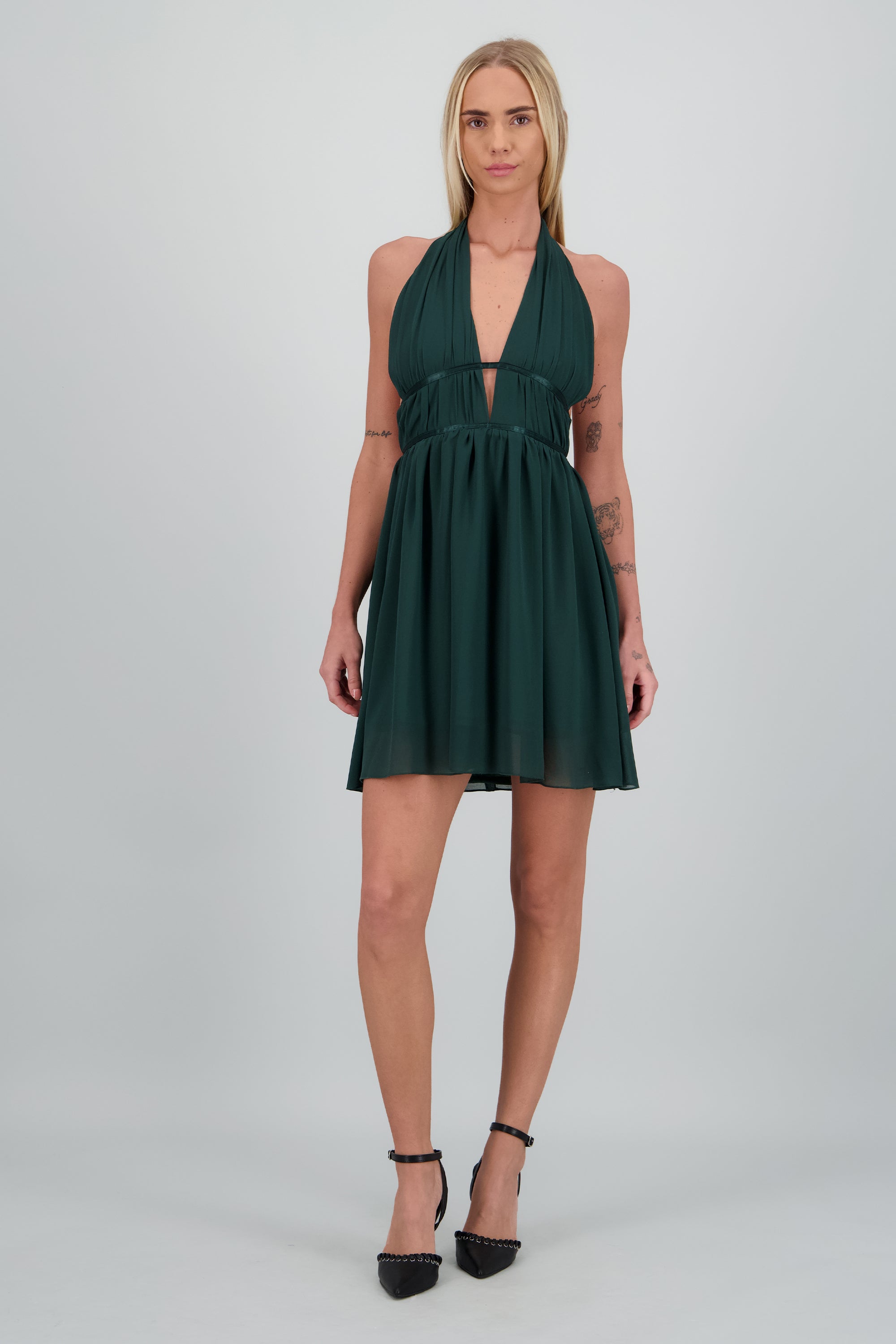 Tacon puntal eyeleds tira trenzada NEGRO