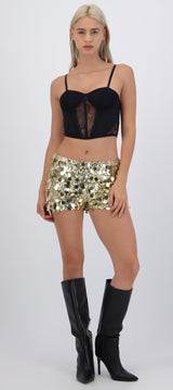 Shorts de lentejuela mini