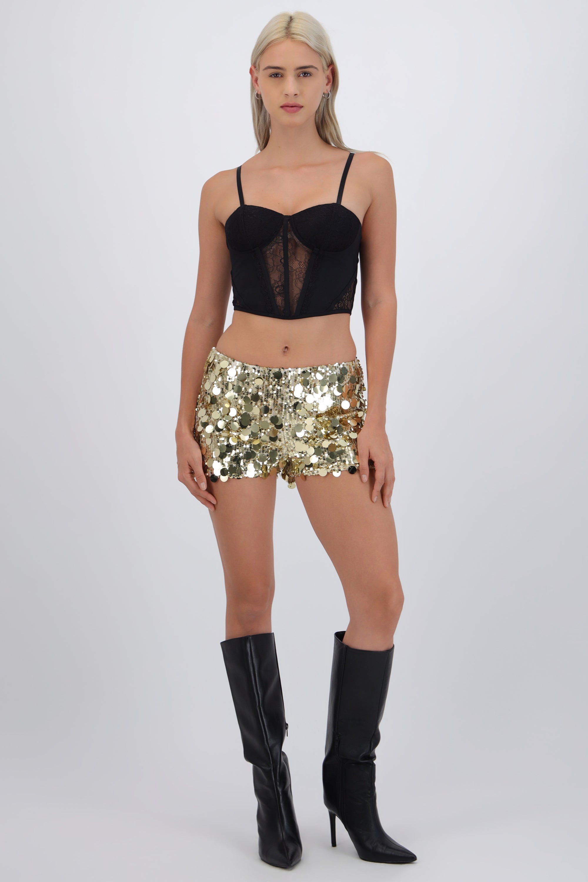 Shorts de lentejuela mini