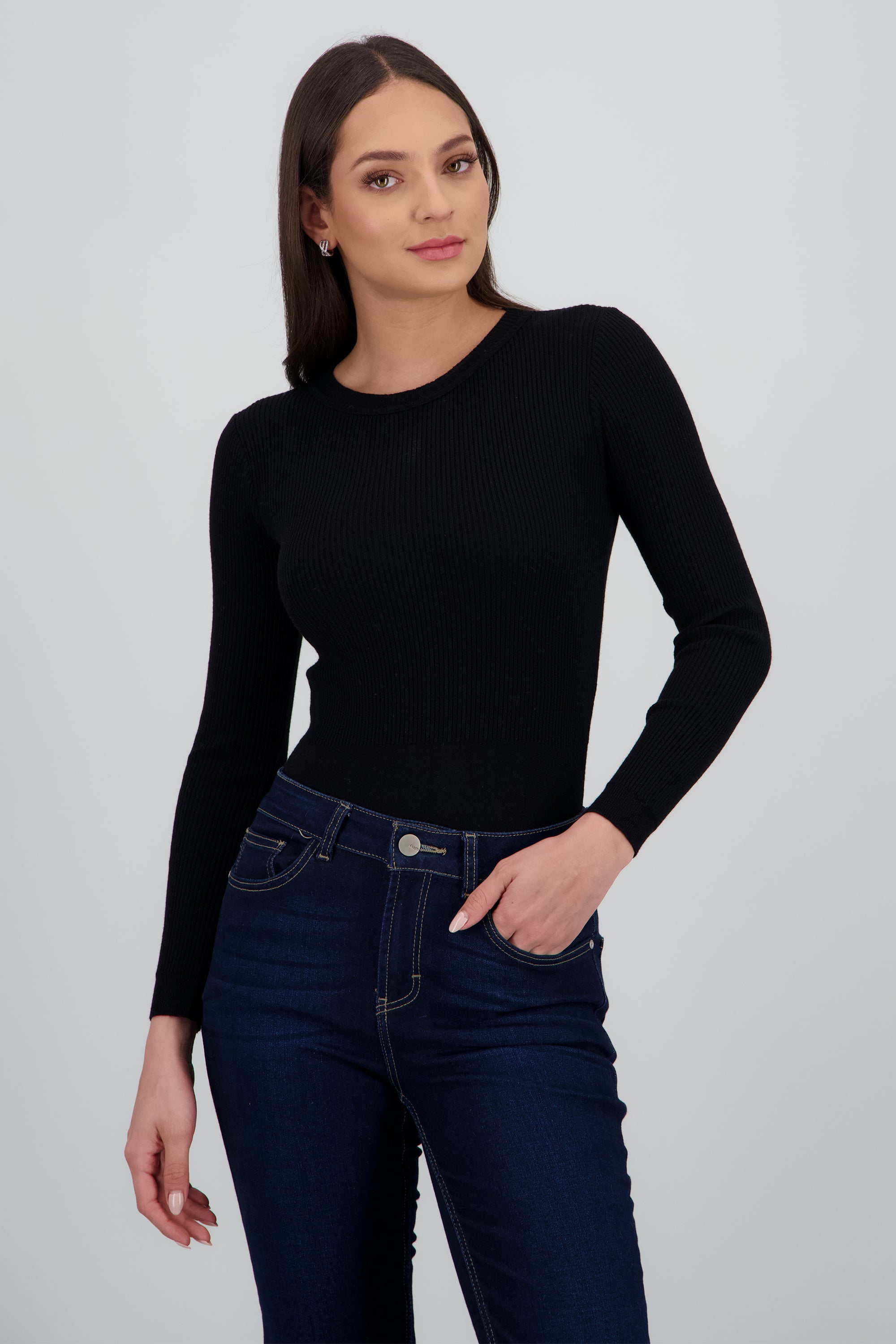 Bodysuit tejido liso manga larga