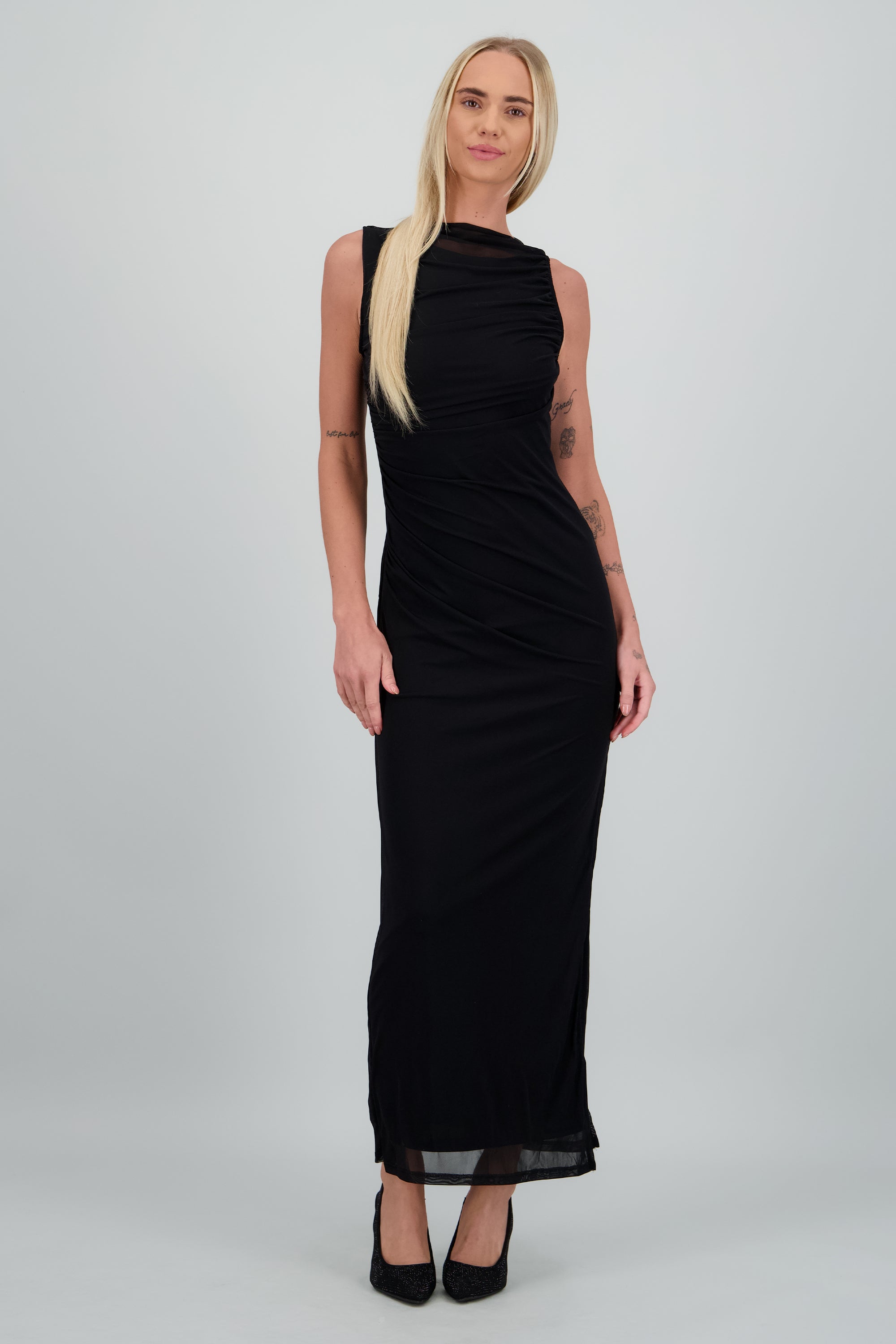 Tacon puntal slingback full brillos NEGRO