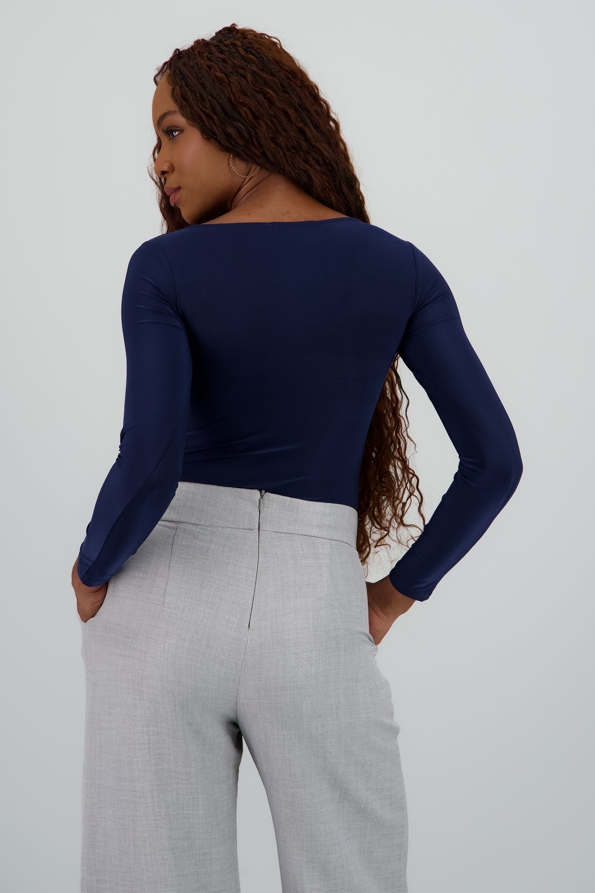 Bodysuit manga larga cuello cuadrado MARINO