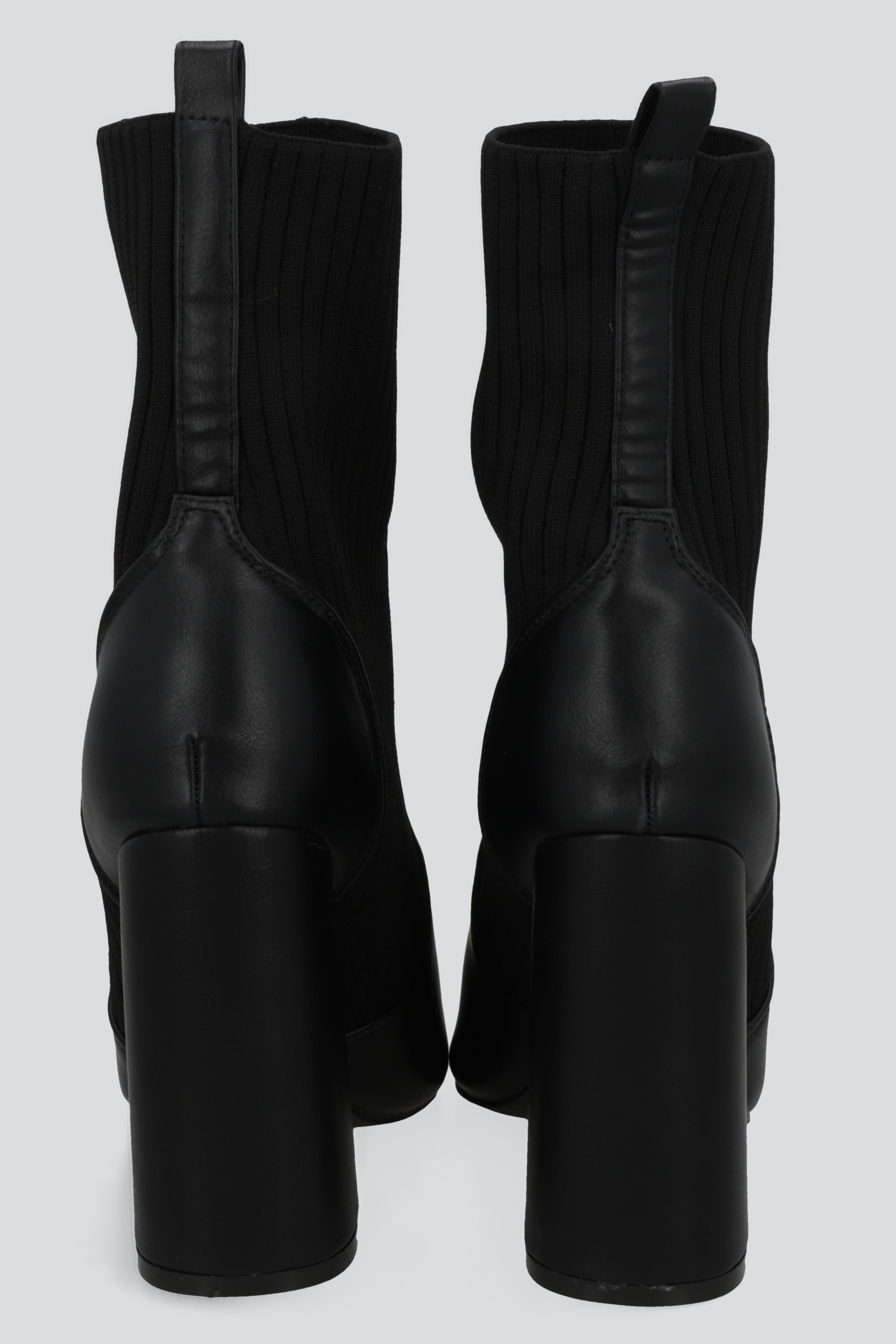 Botin puntal contraste tejido rayas NEGRO