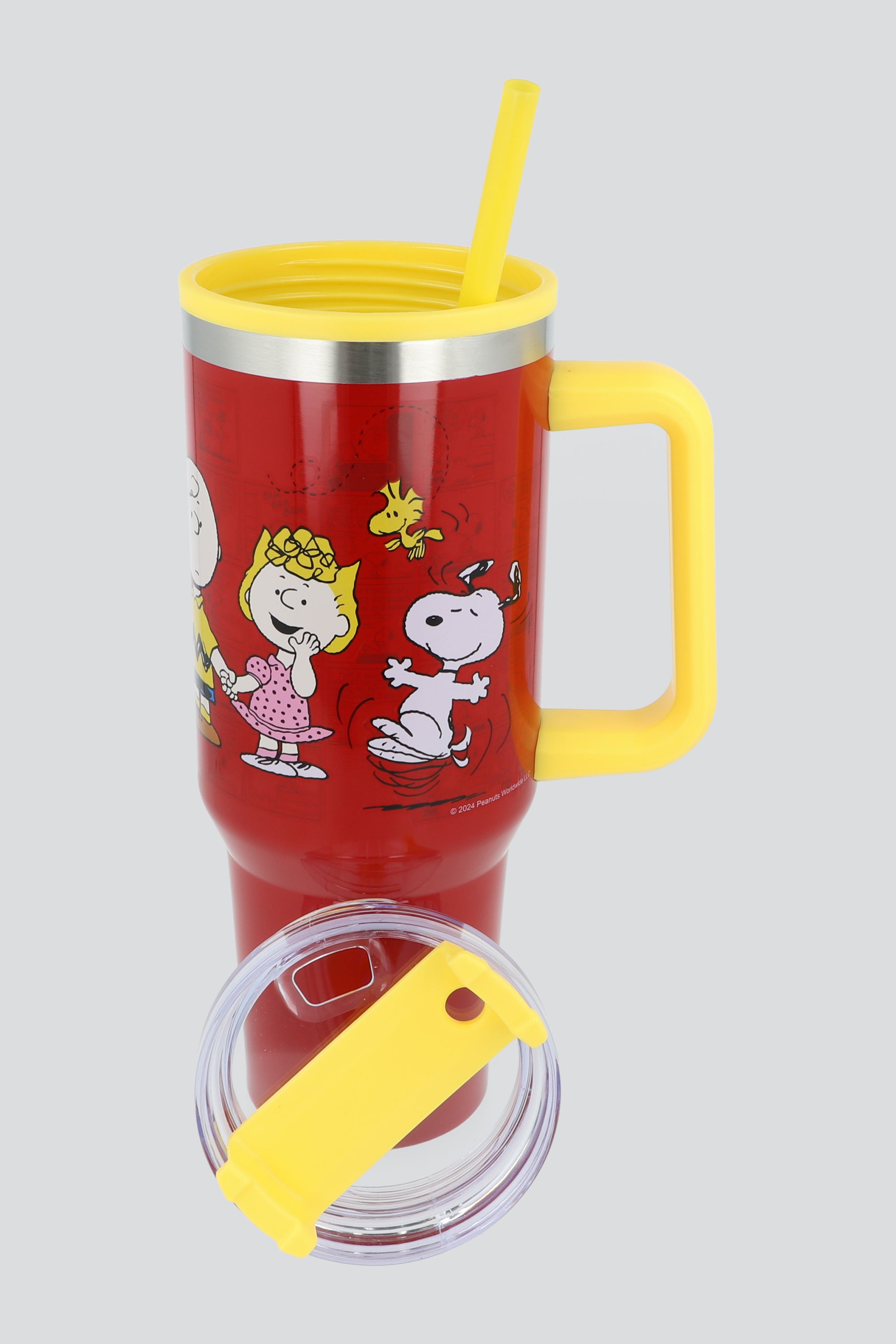 Termo doble pared Snoopy popote 1.2 L ROJO COMBO
