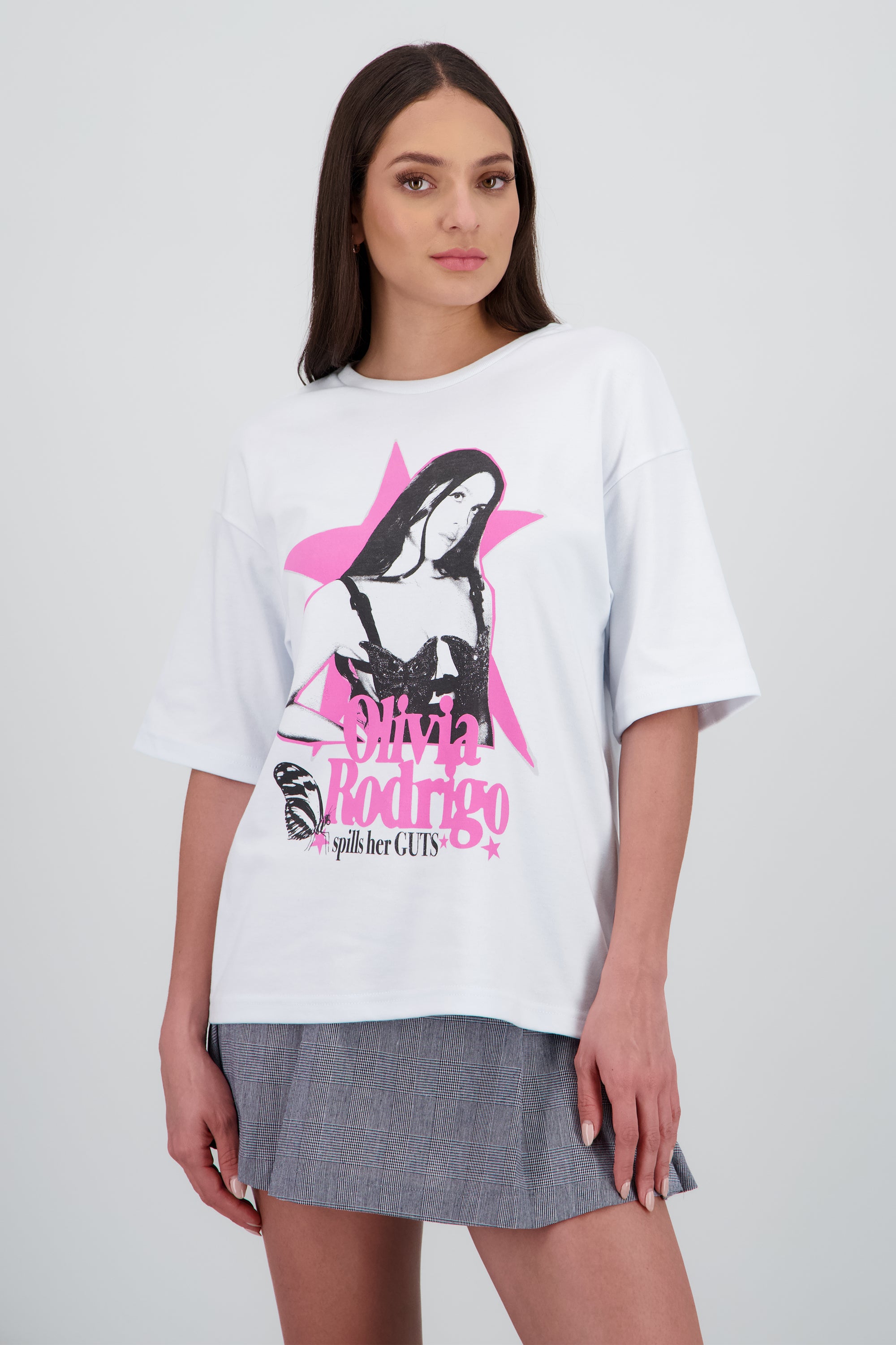 Playera Olivia Rodrigo estrella BLANCO