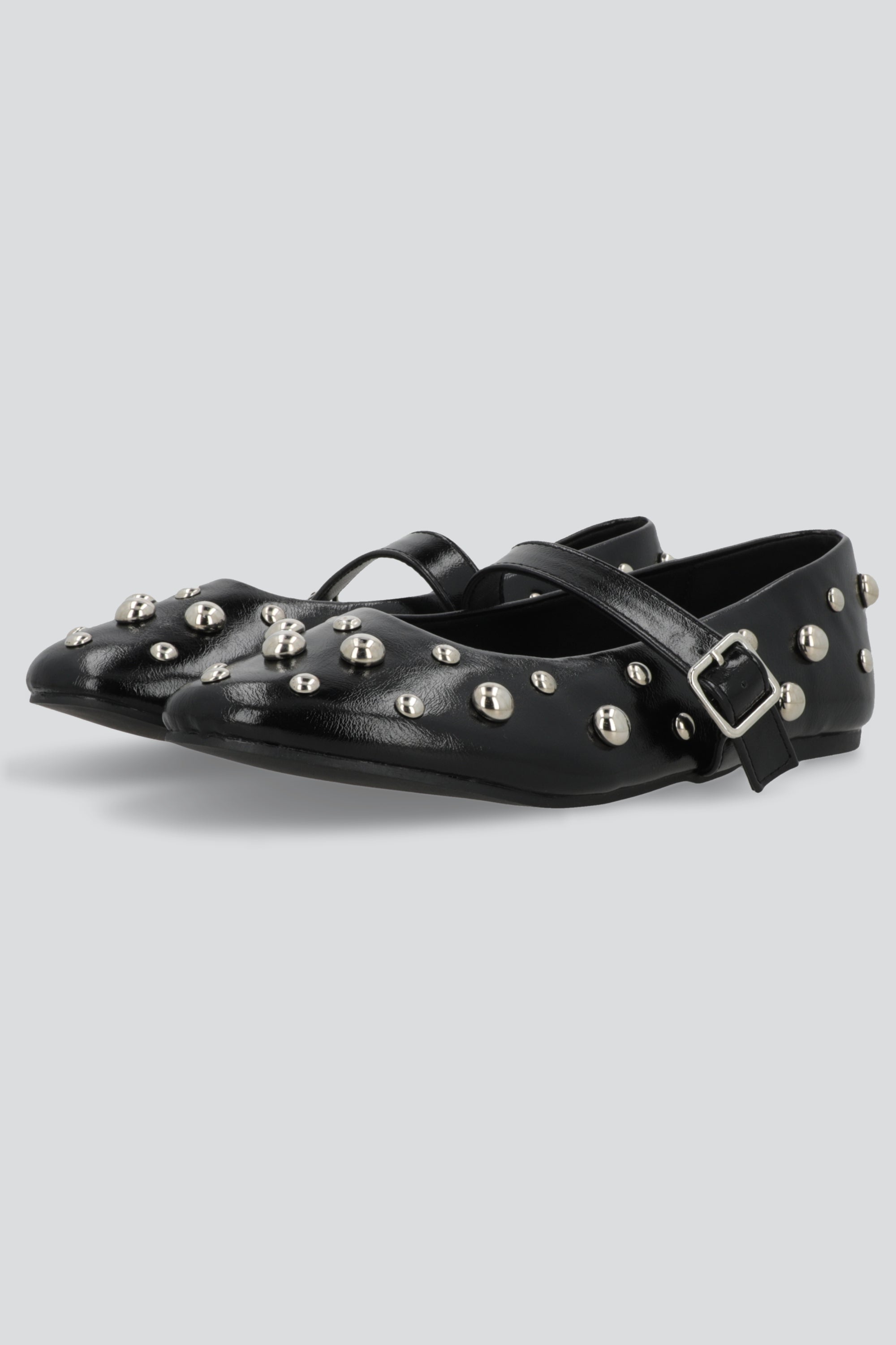 Flat maryjane studs grandes NEGRO