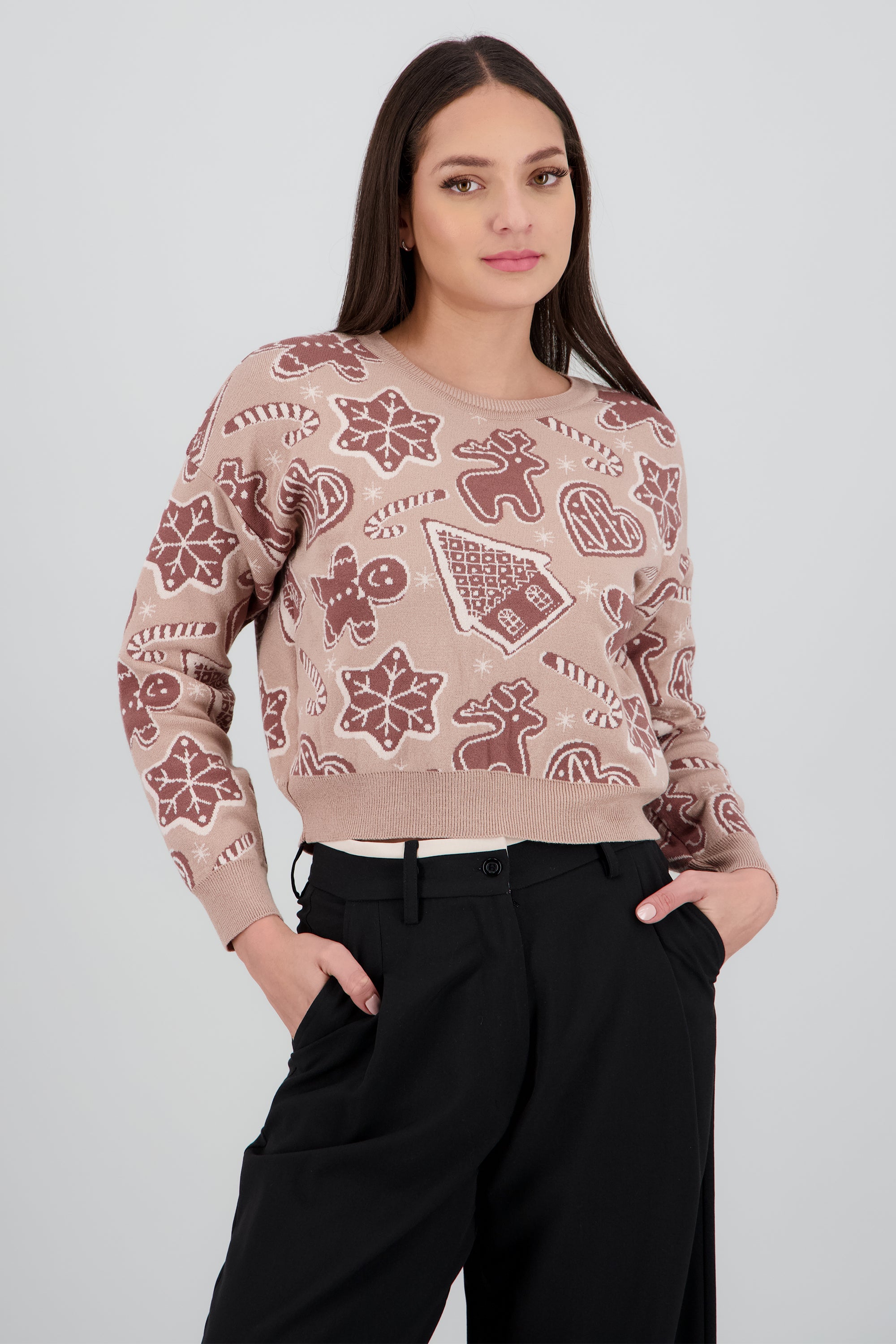 Sueter formas navideñas CAFE