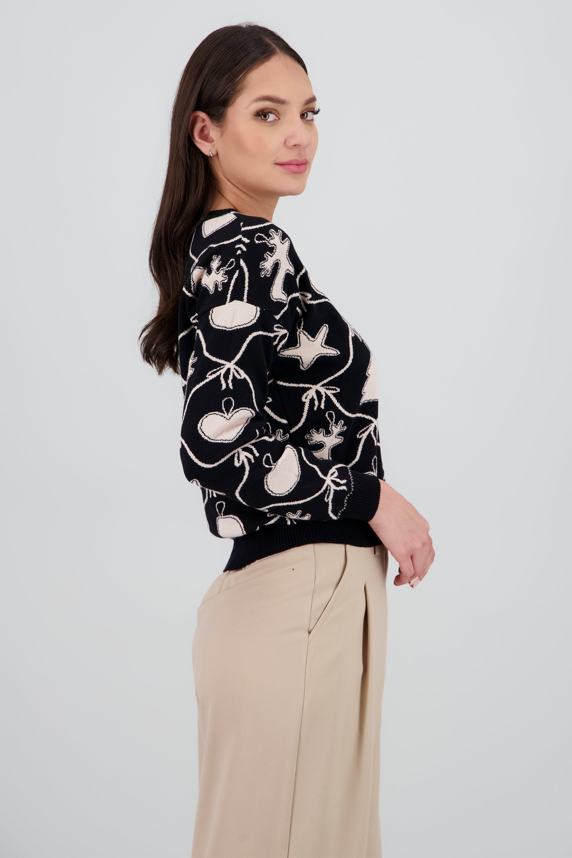 Sueter esferas navidad NEGRO