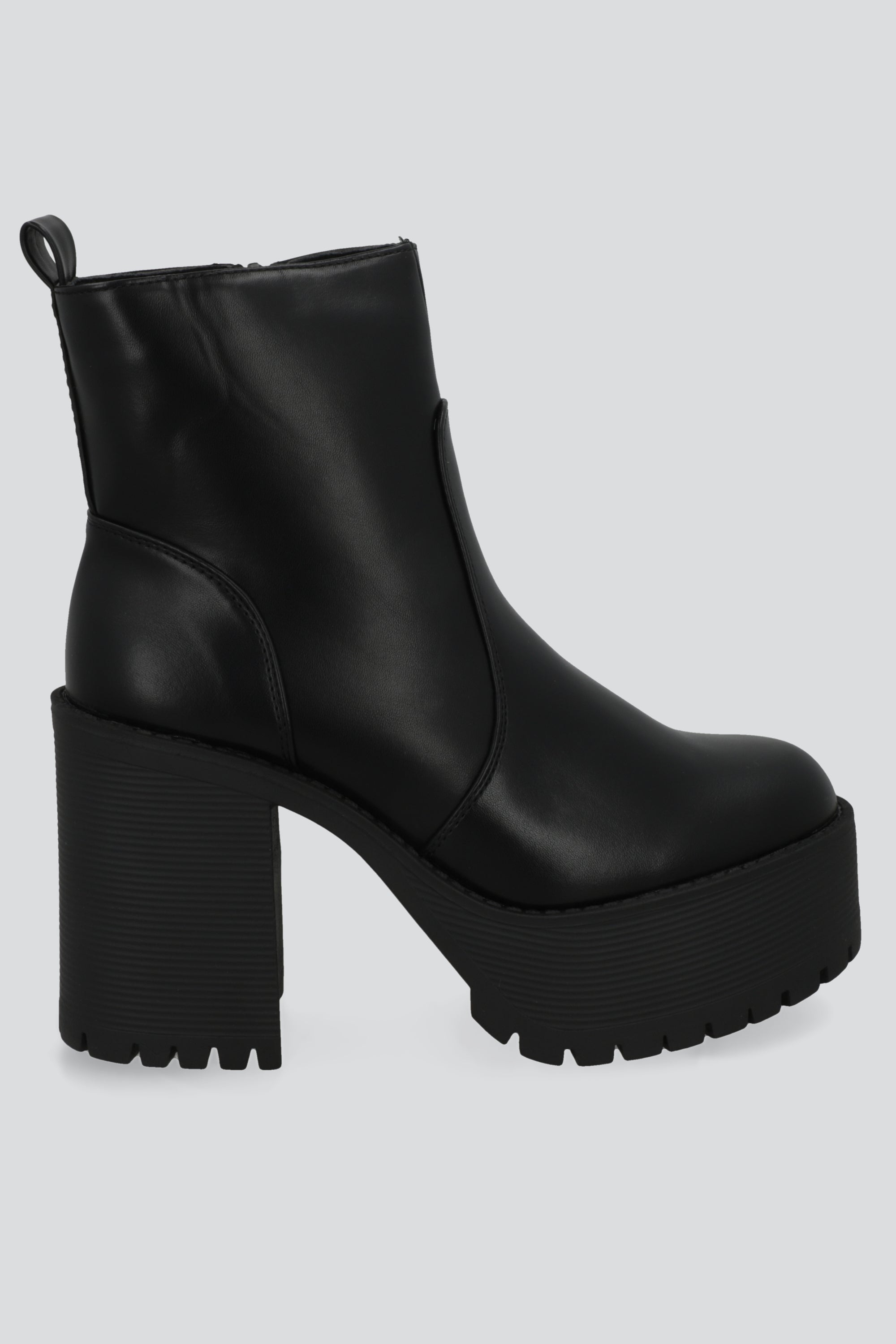 Botin plataforma suela track NEGRO