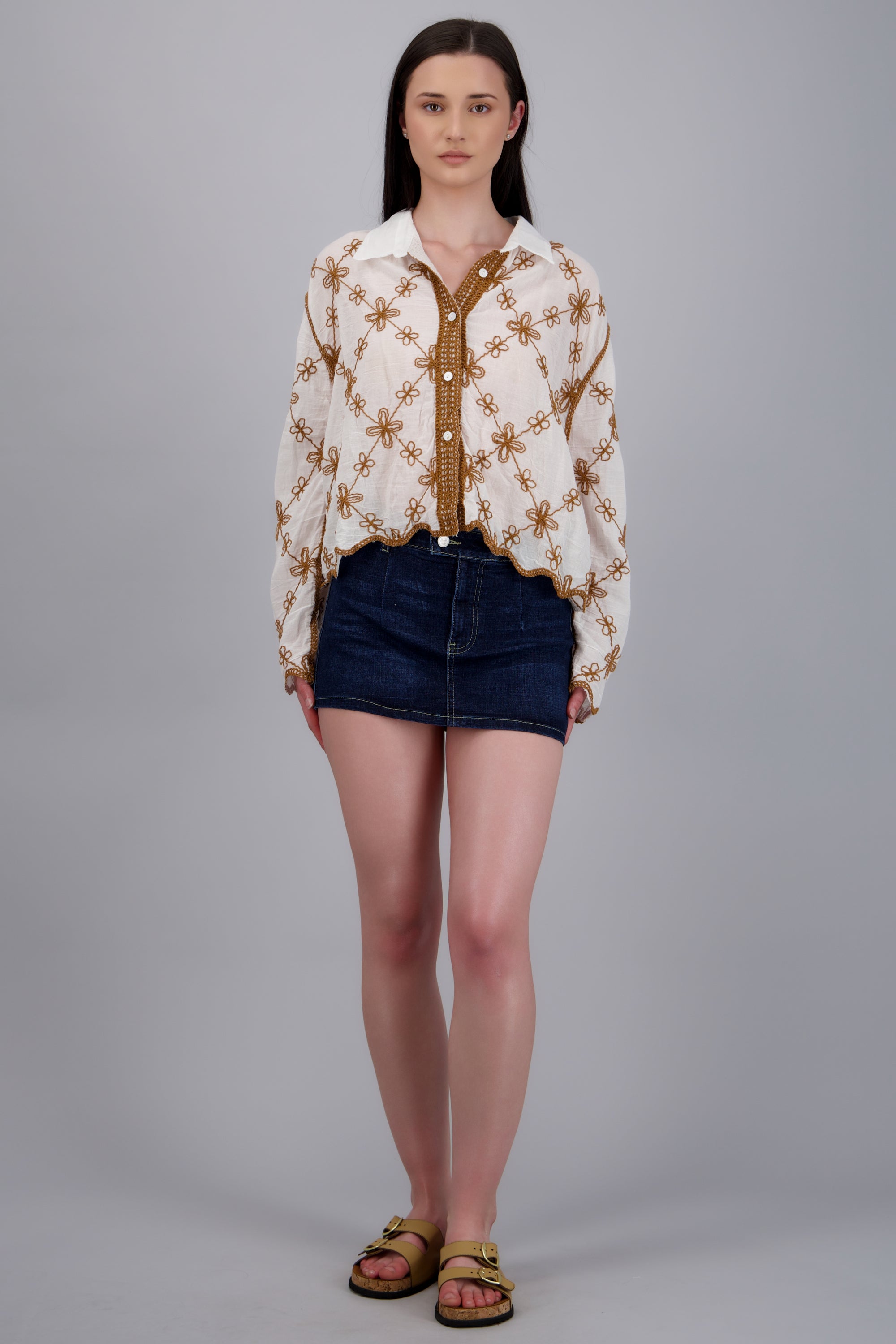 Sandalia suela corcho doble hebilla TAUPE