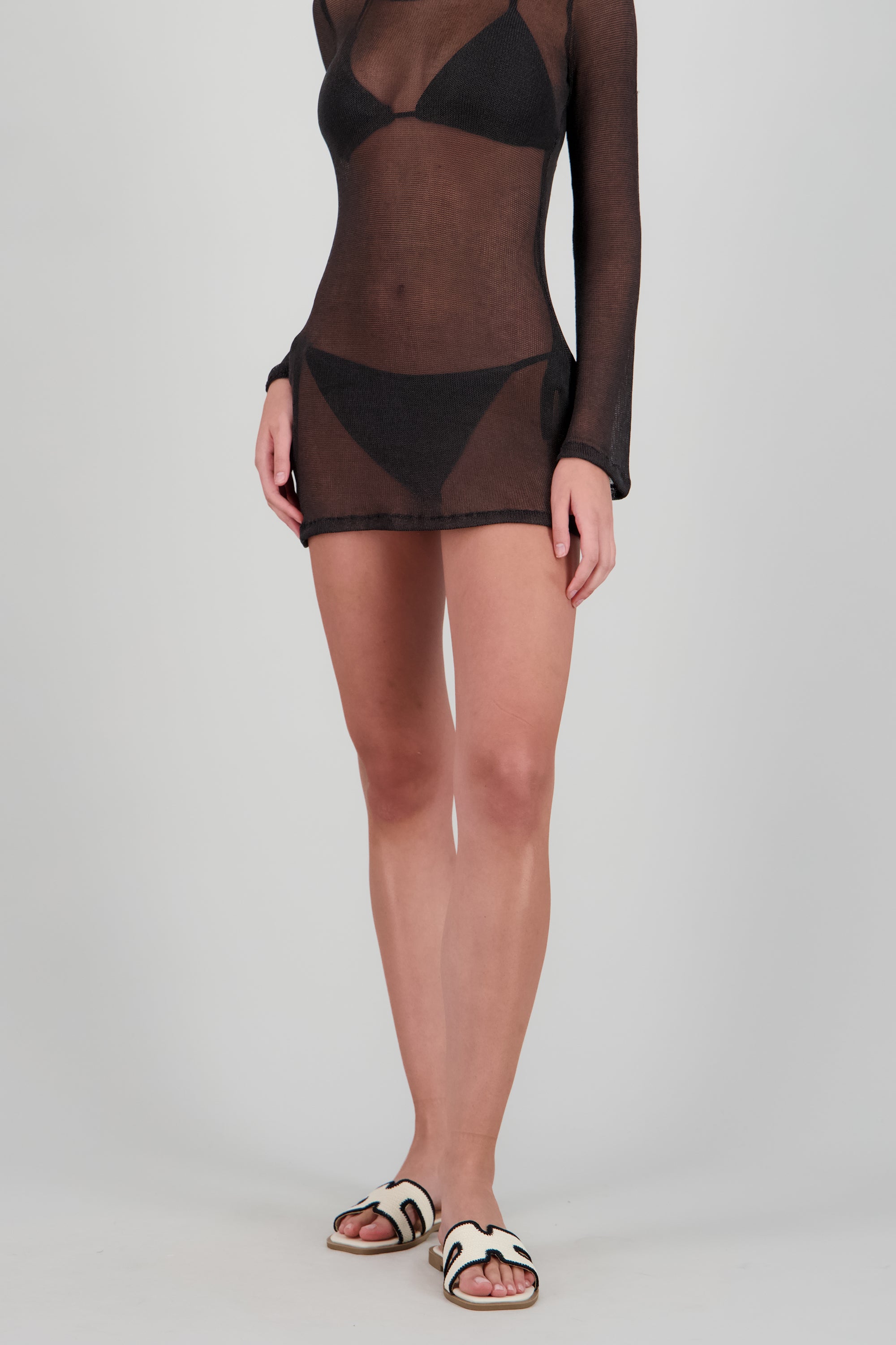 Sandalias tiras greca tejido BLANCO