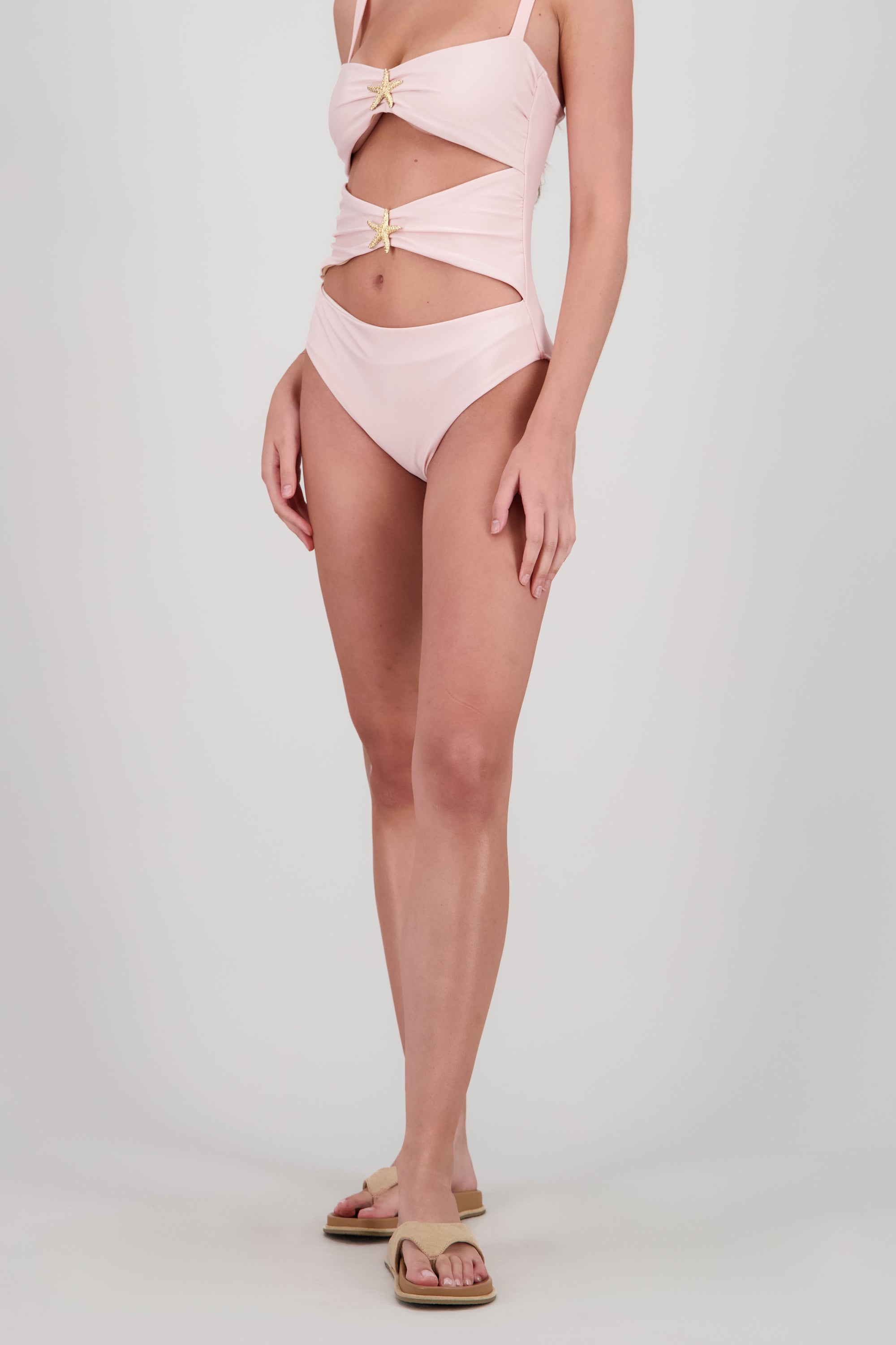 Sandalia pata de gallo plataforma NUDE