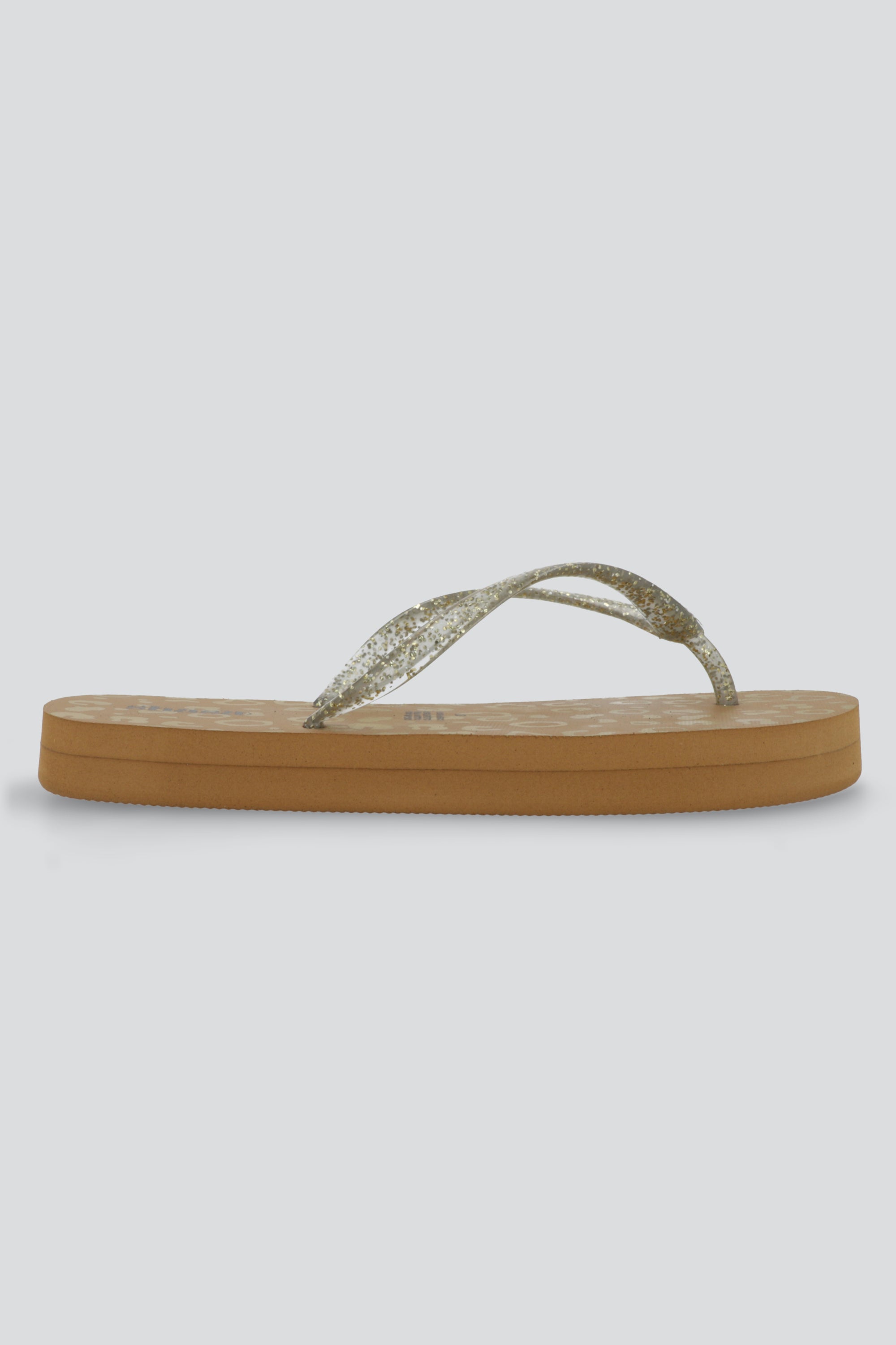 Flip flop animal print foil TAUPE