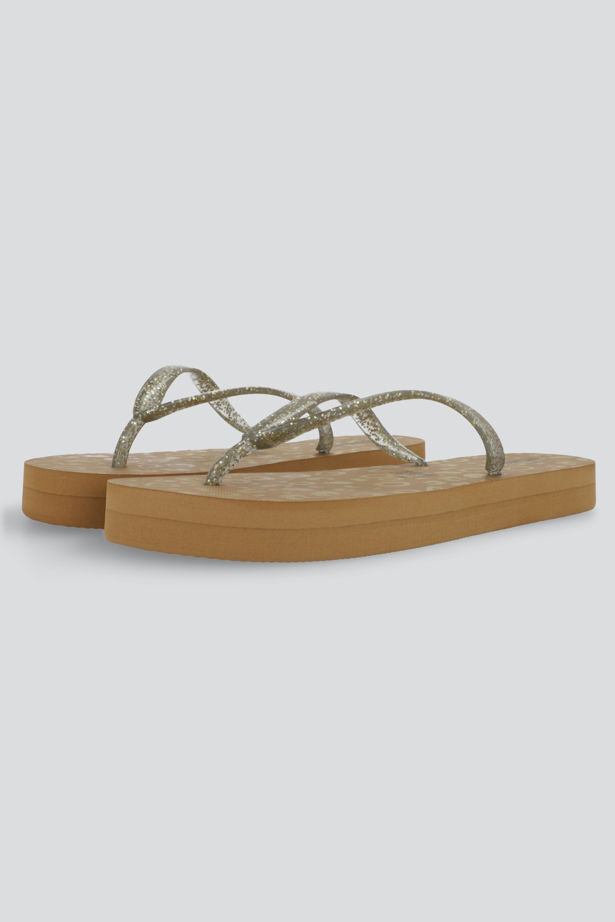Flip flop animal print foil TAUPE