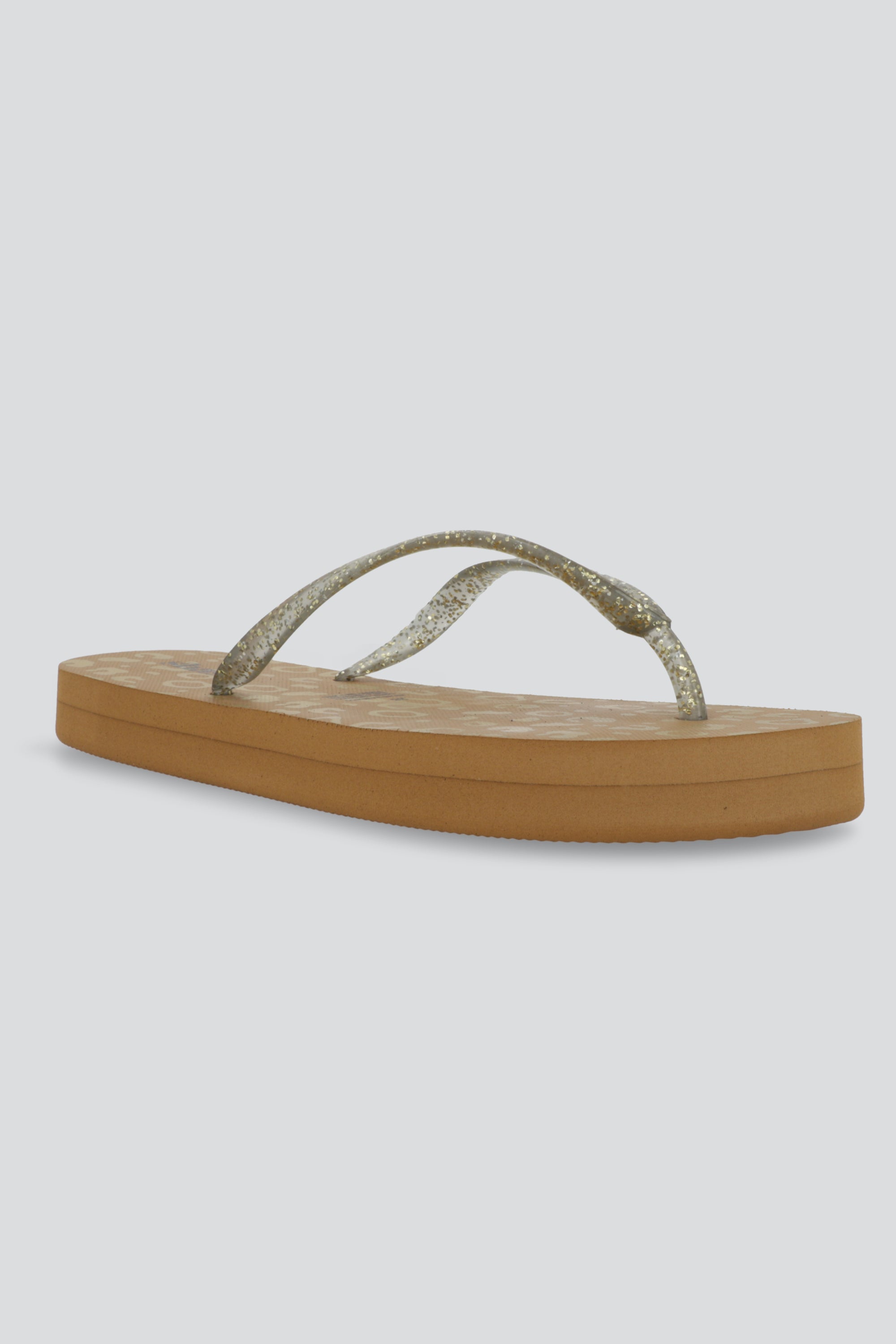 Flip flop animal print foil TAUPE