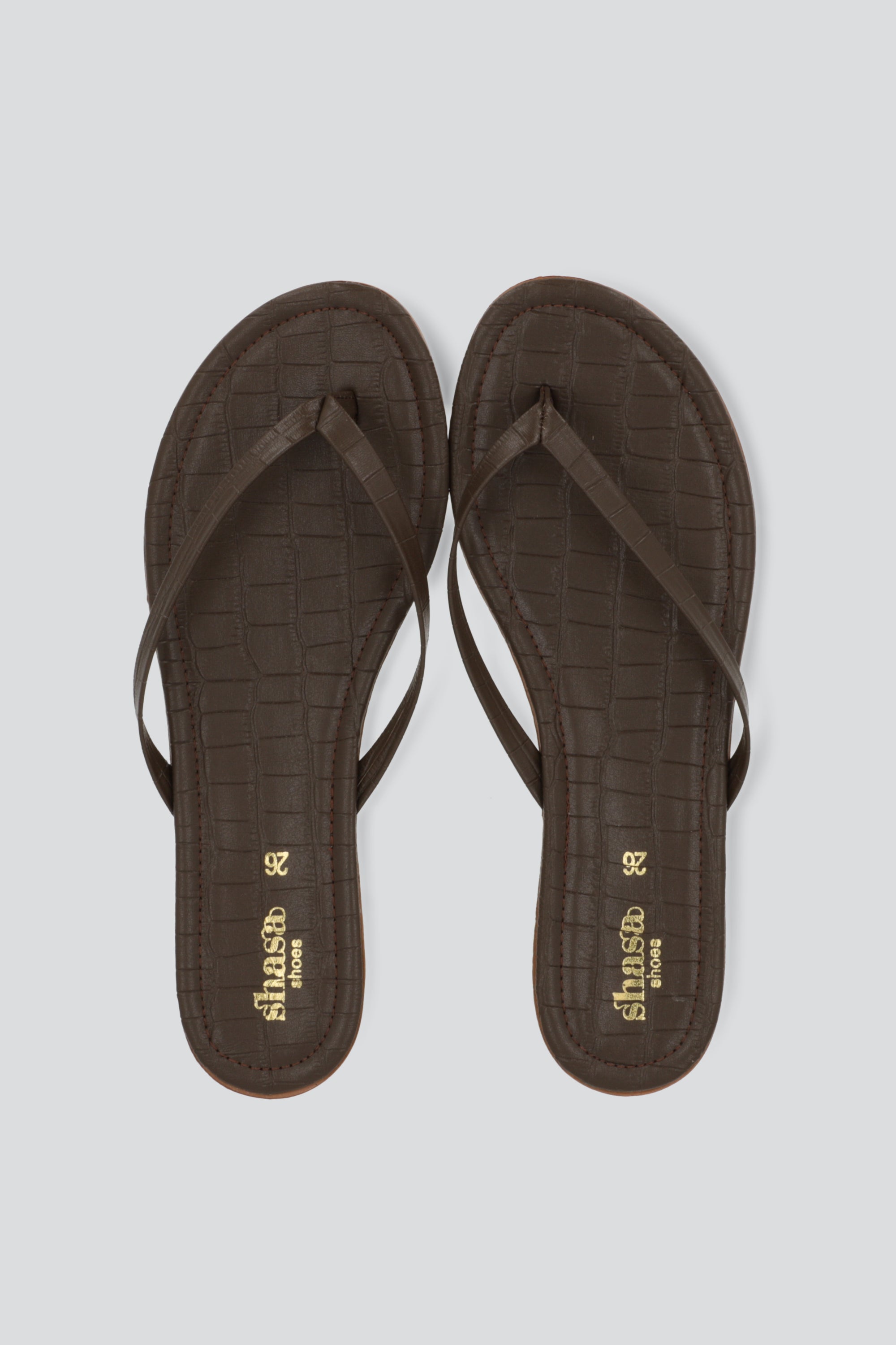 Sandalia pata de gallo croco CHOCOLATE