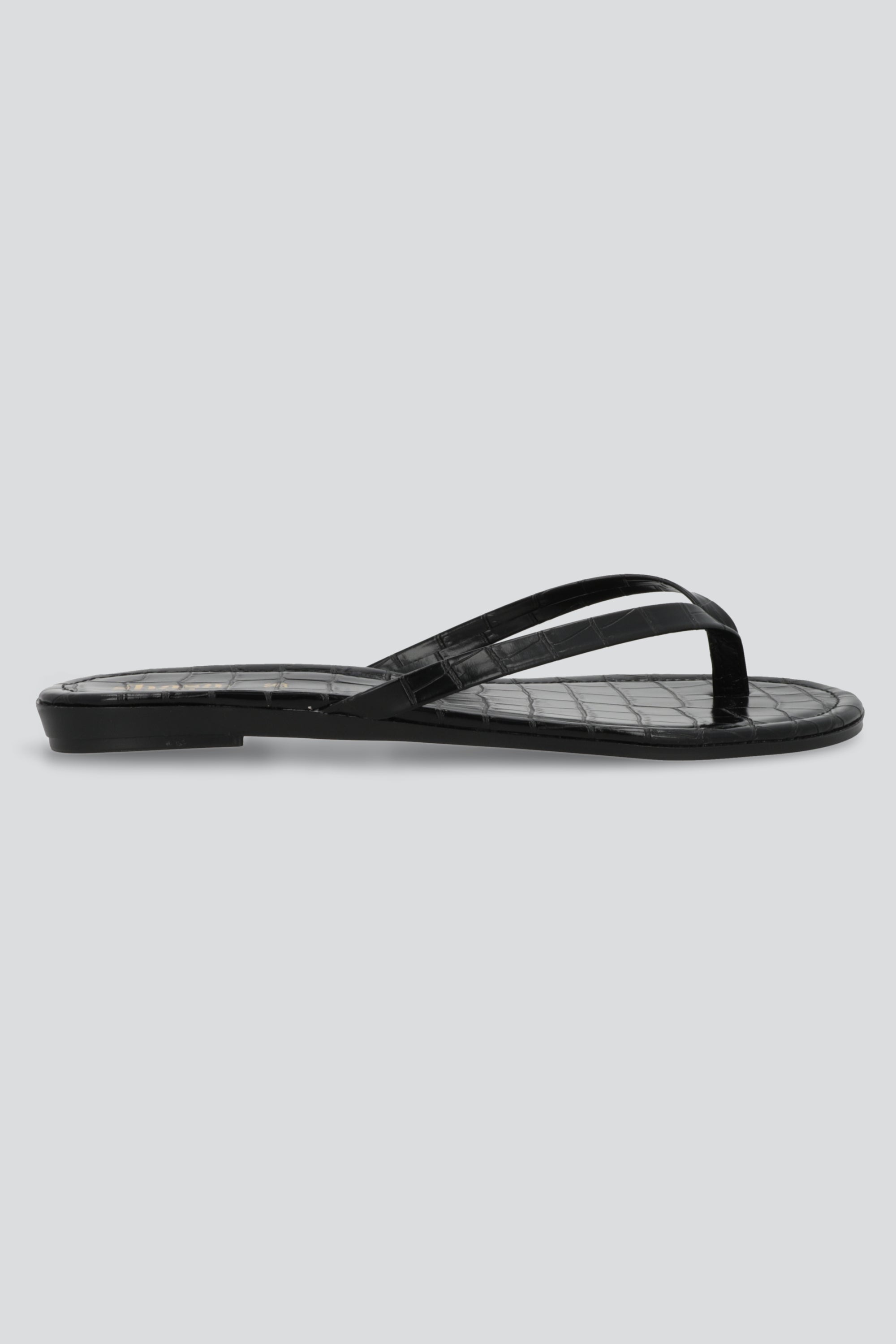 Sandalia pata de gallo croco NEGRO