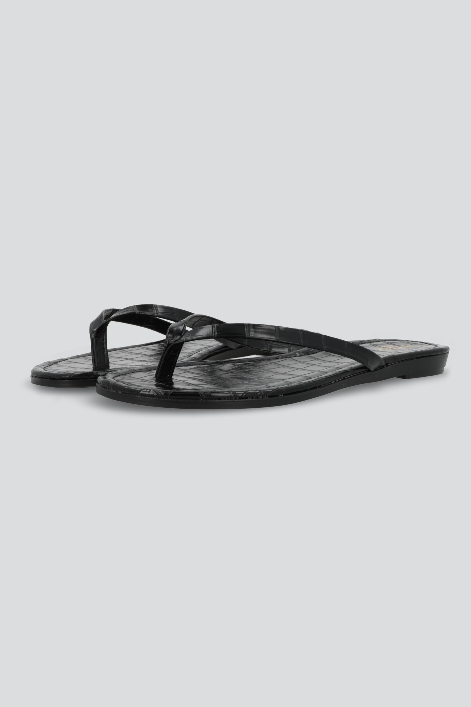 Sandalia pata de gallo croco NEGRO