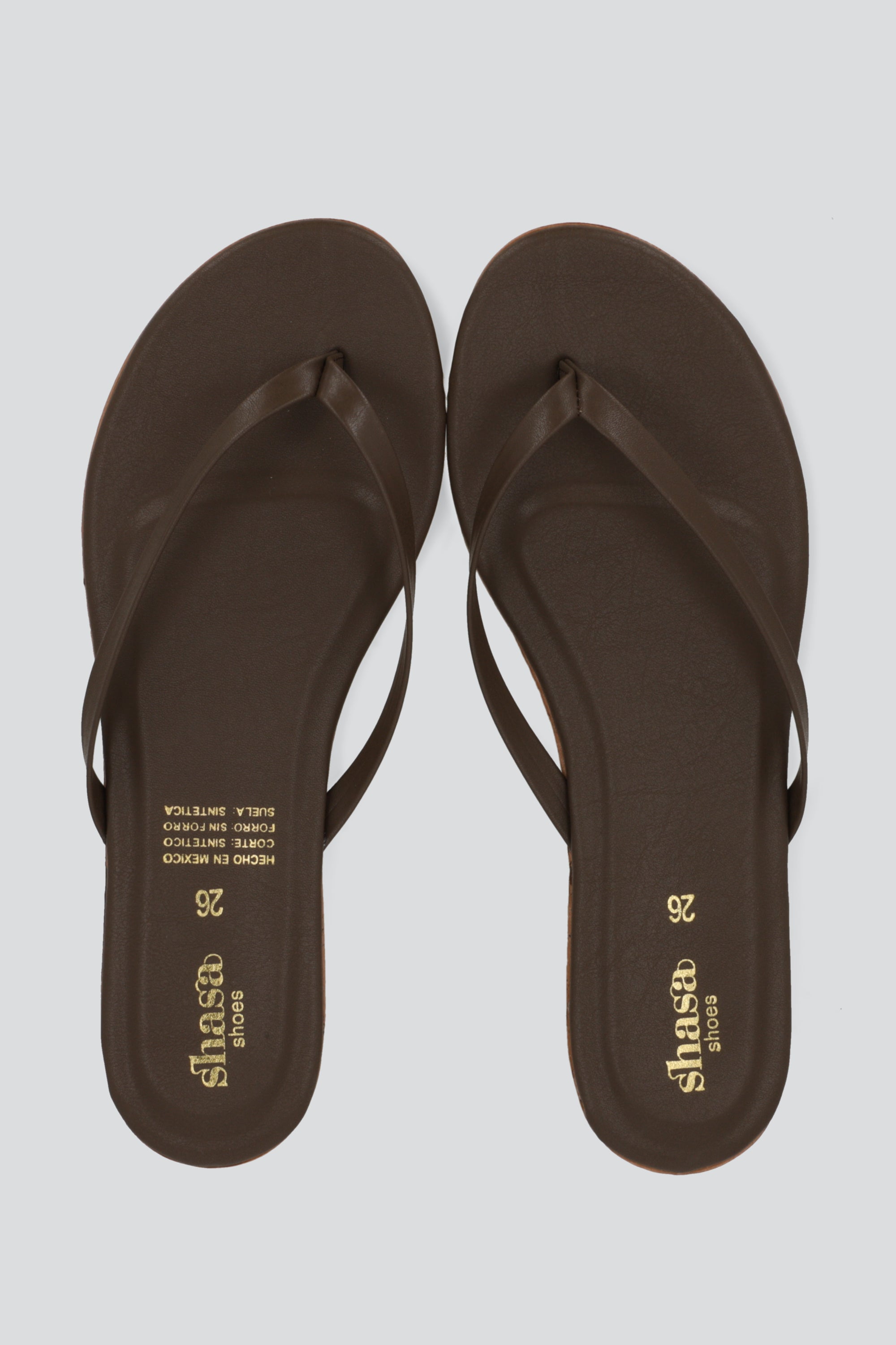 Sandalia pata de gallo monocolor CHOCOLATE