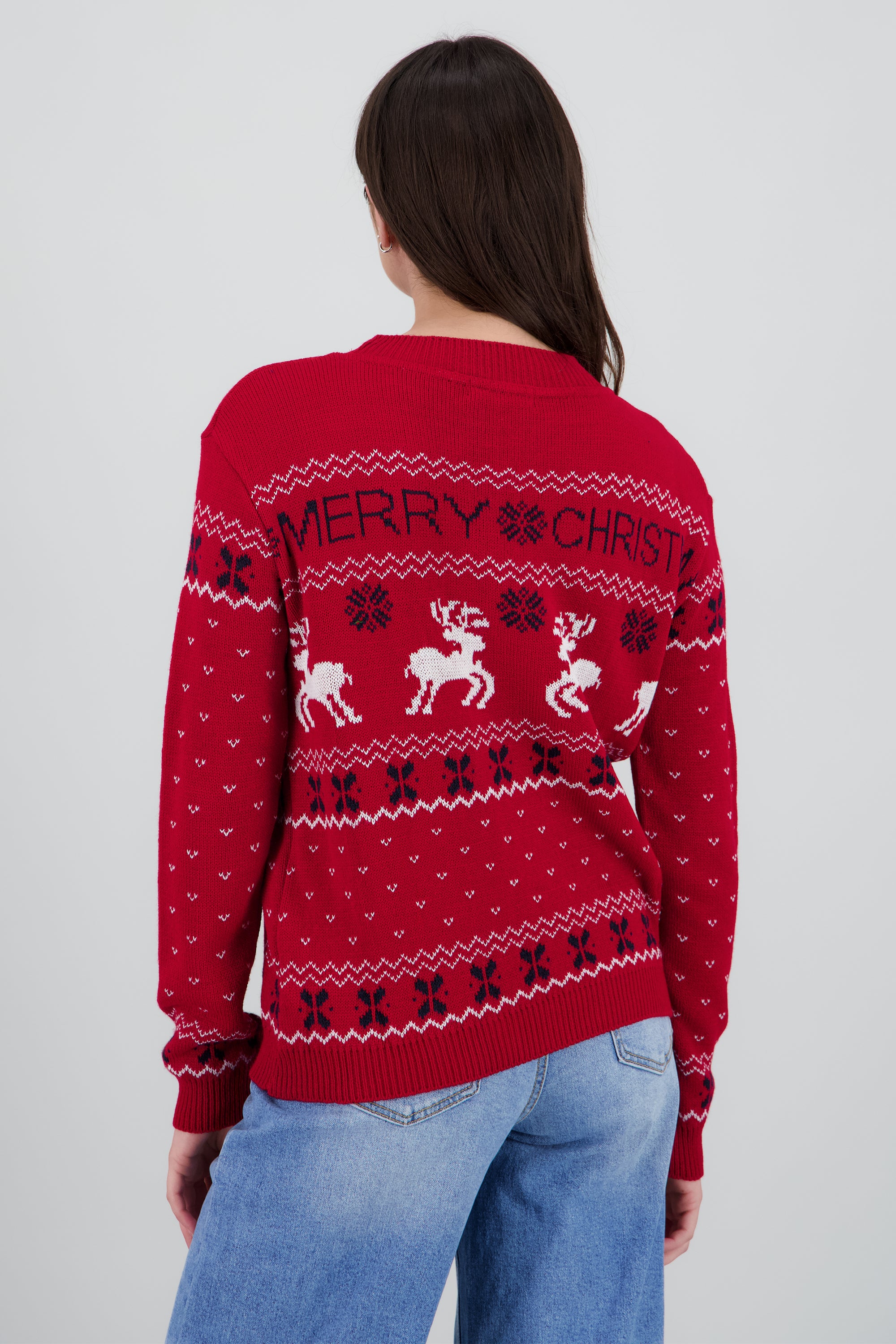 Sueter navideño reno ROJO COMBO