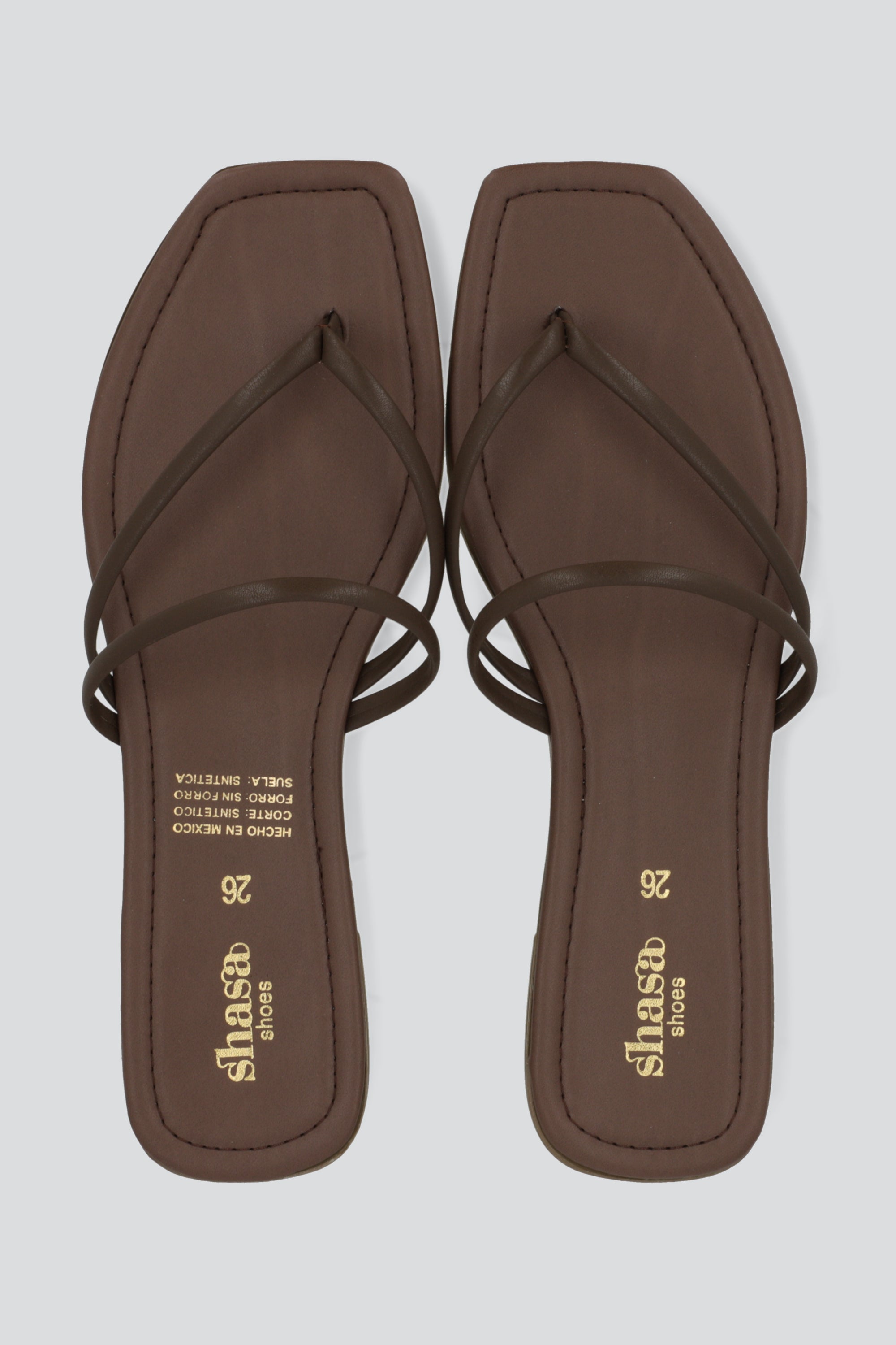 Sandalia pata de gallo tiras CAFE