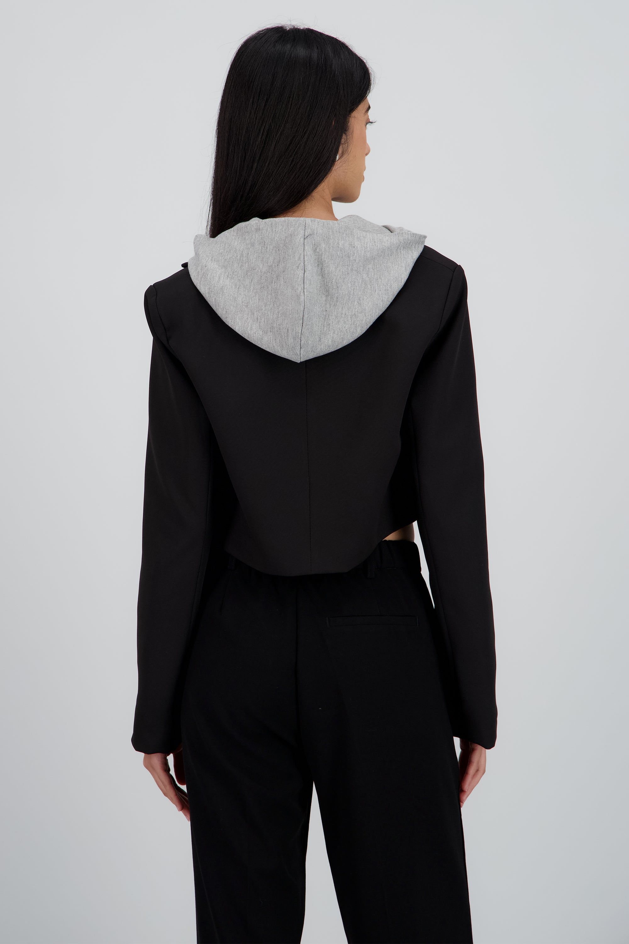 Blazer crop con sudadera integrada Hypsters NEGRO COMBO