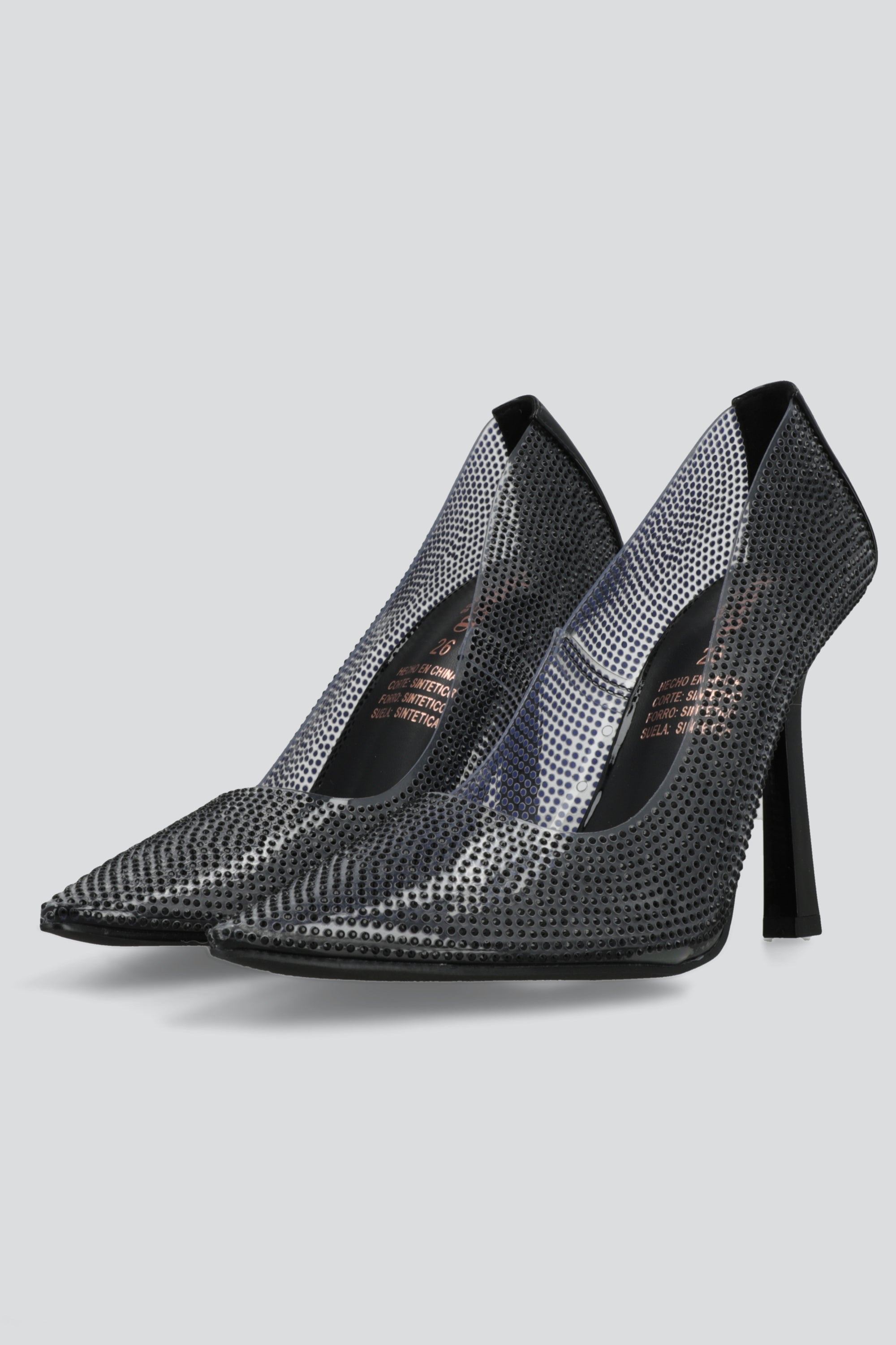 Tacon punta vinil full brillos NEGRO