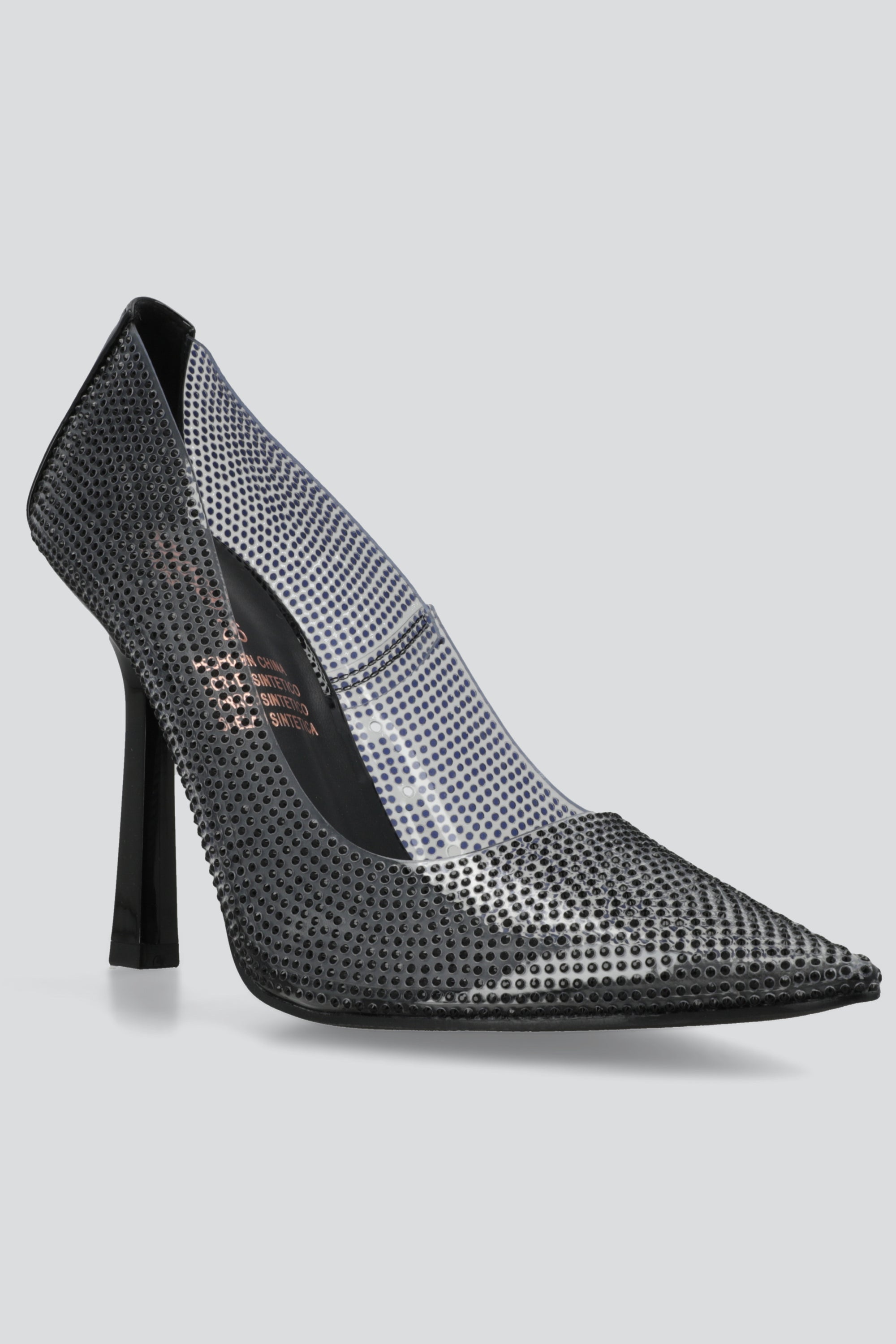 Tacon punta vinil full brillos NEGRO