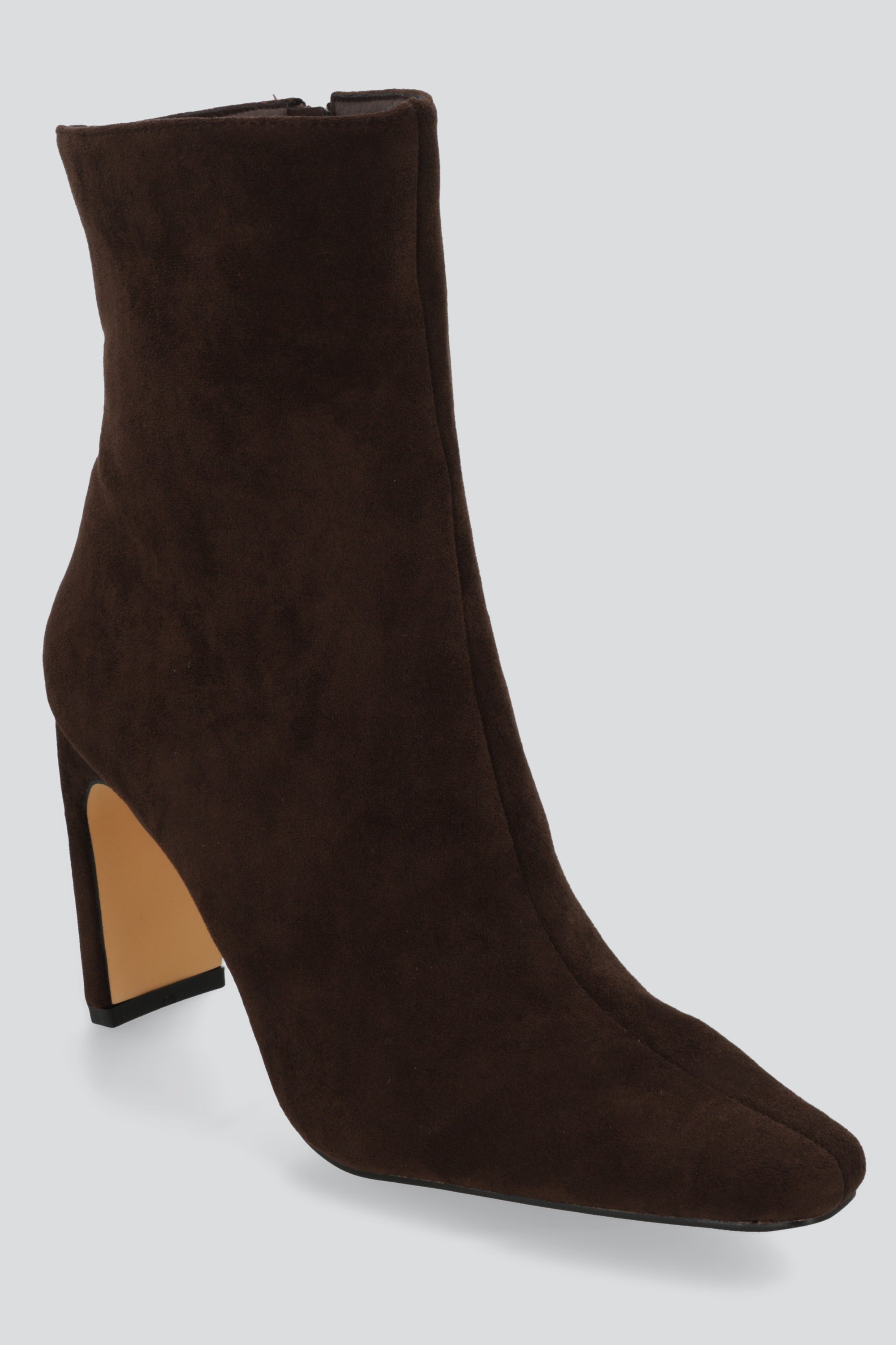 Botin puntal tacon plano CAFE