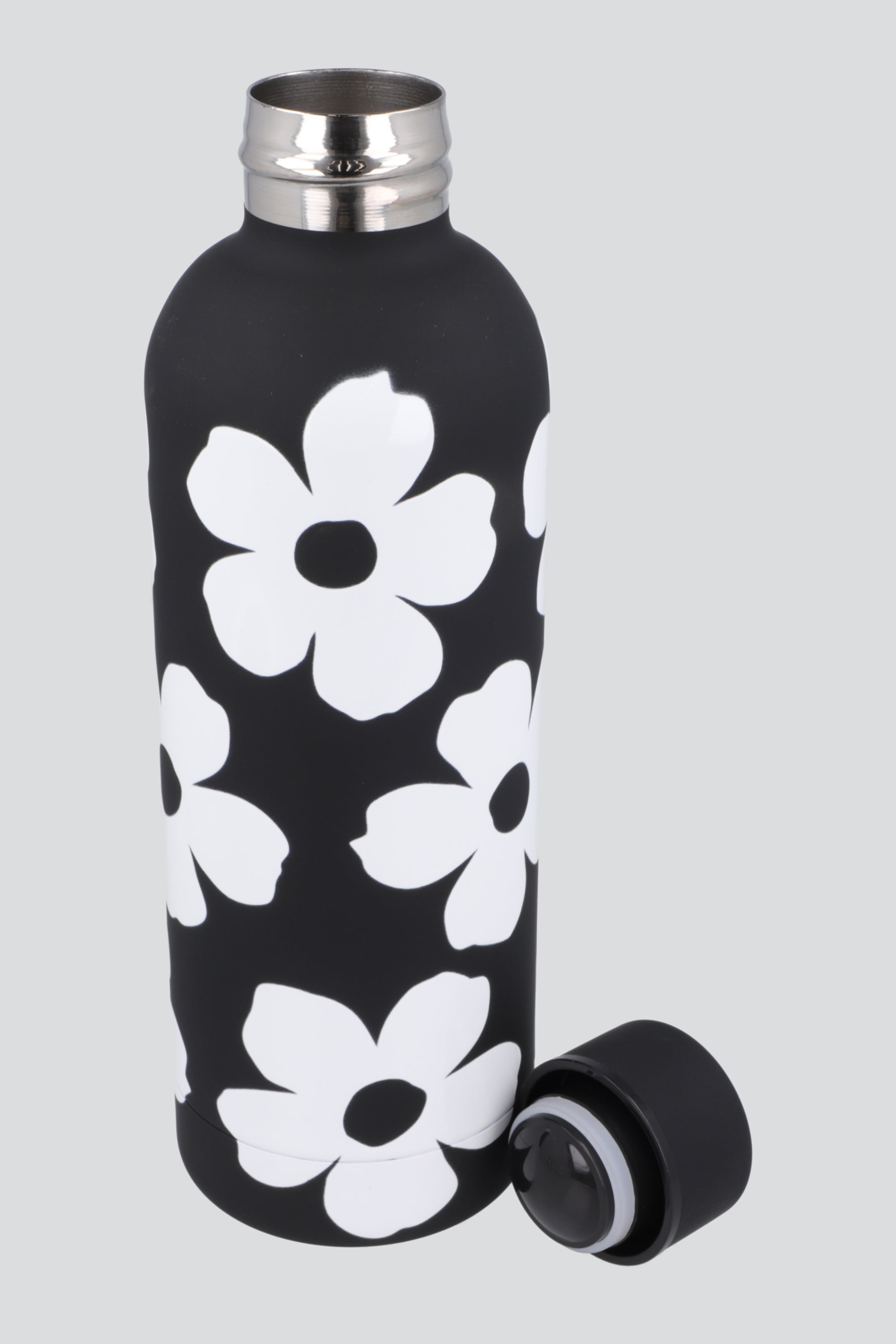 Termo print floral 500ml NEGRO