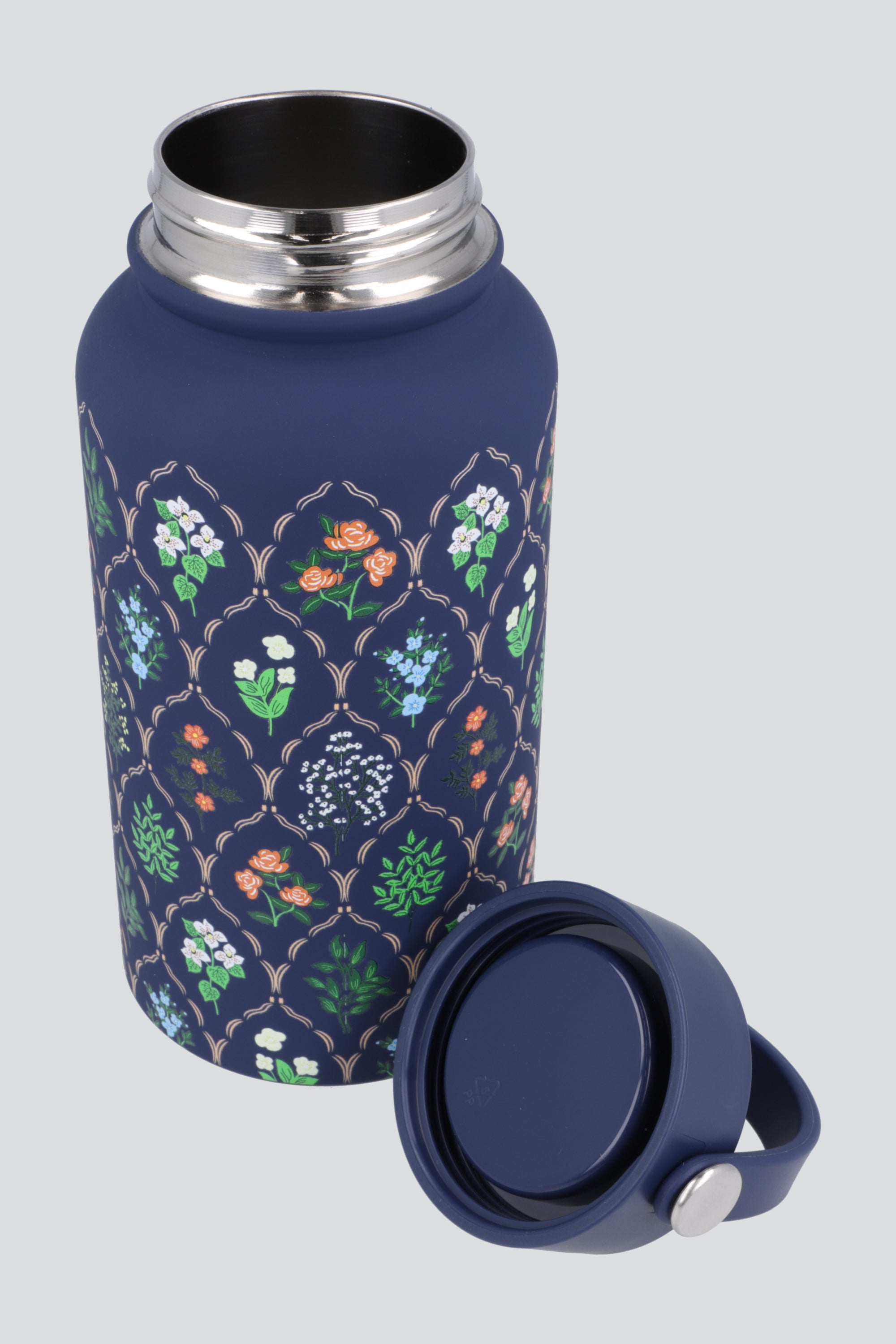 Termo rombos florales 650ml MARINO