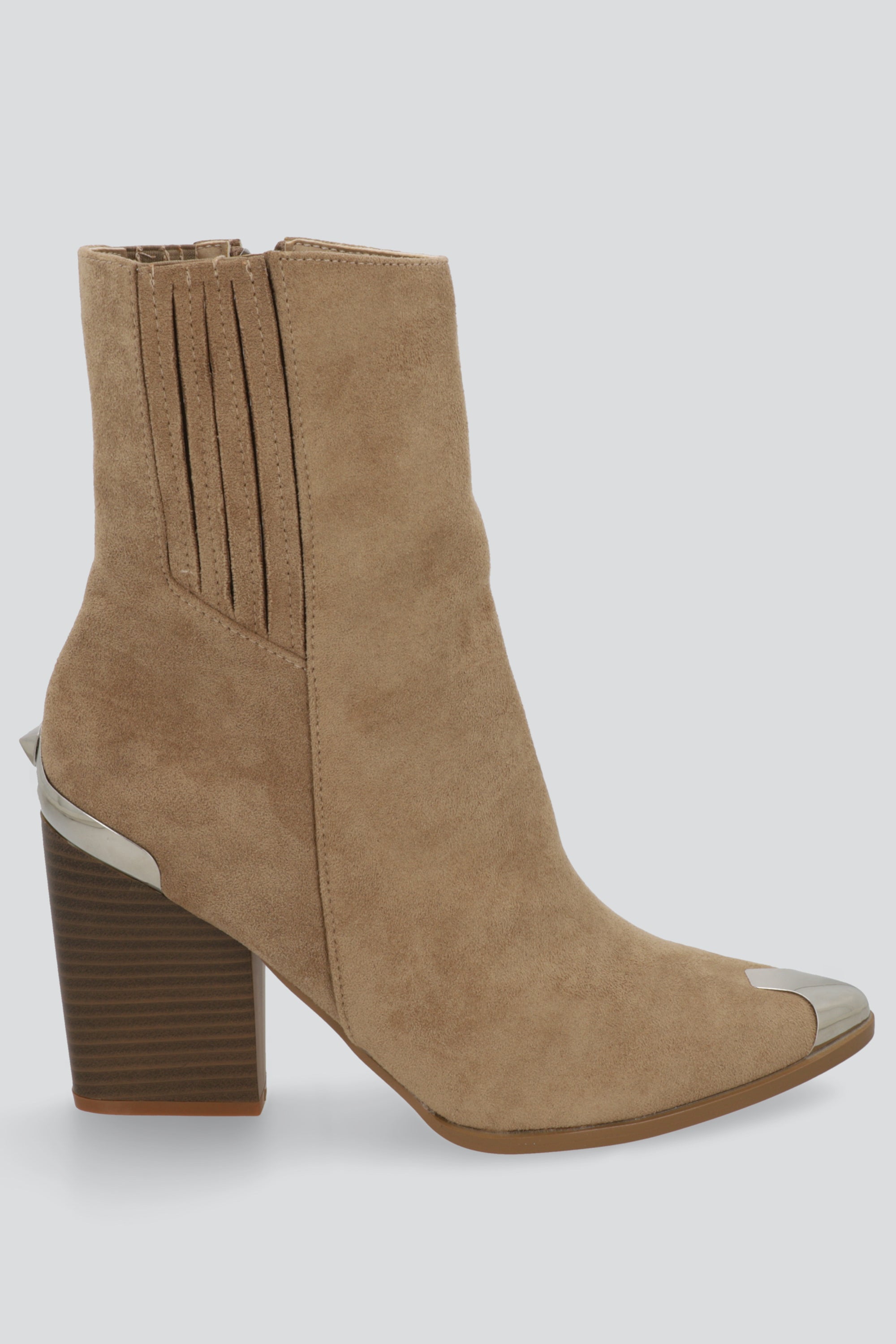 Botin vaquero detalles metálicos TAUPE