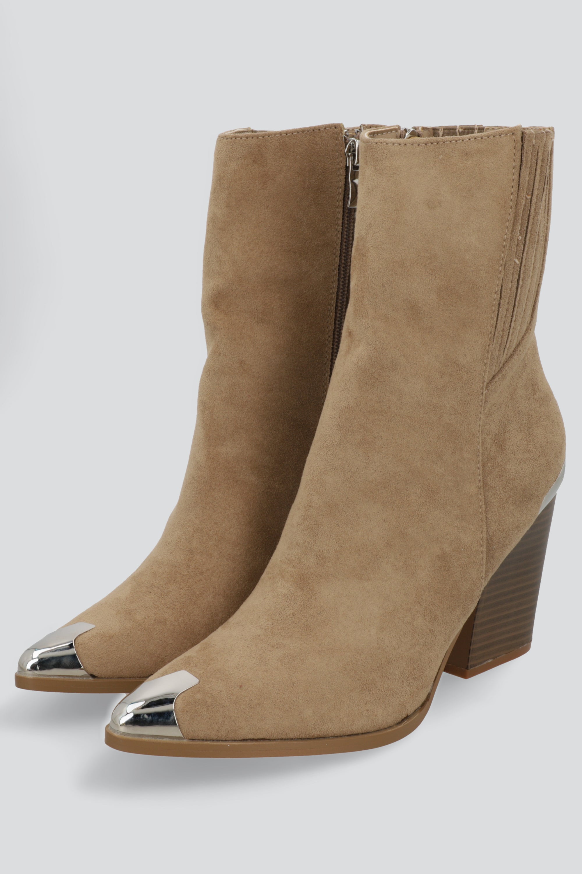 Botin vaquero detalles metálicos TAUPE