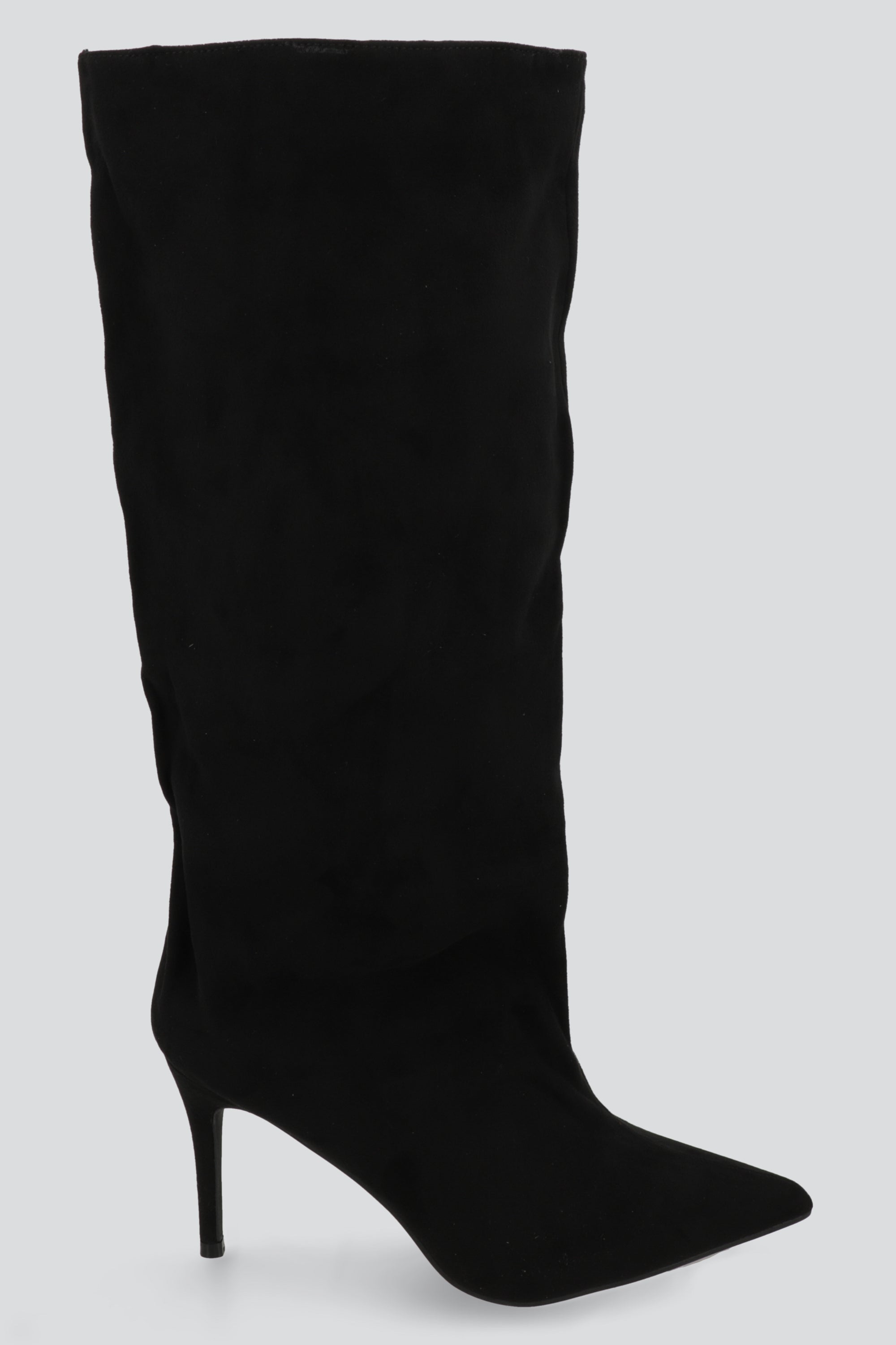 Bota larga bucket gamuza NEGRO