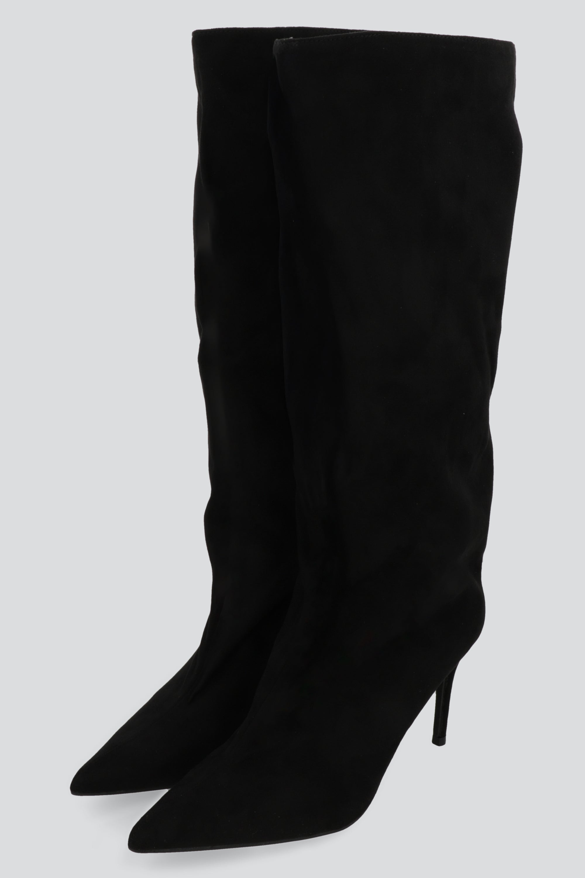 Bota larga bucket gamuza NEGRO