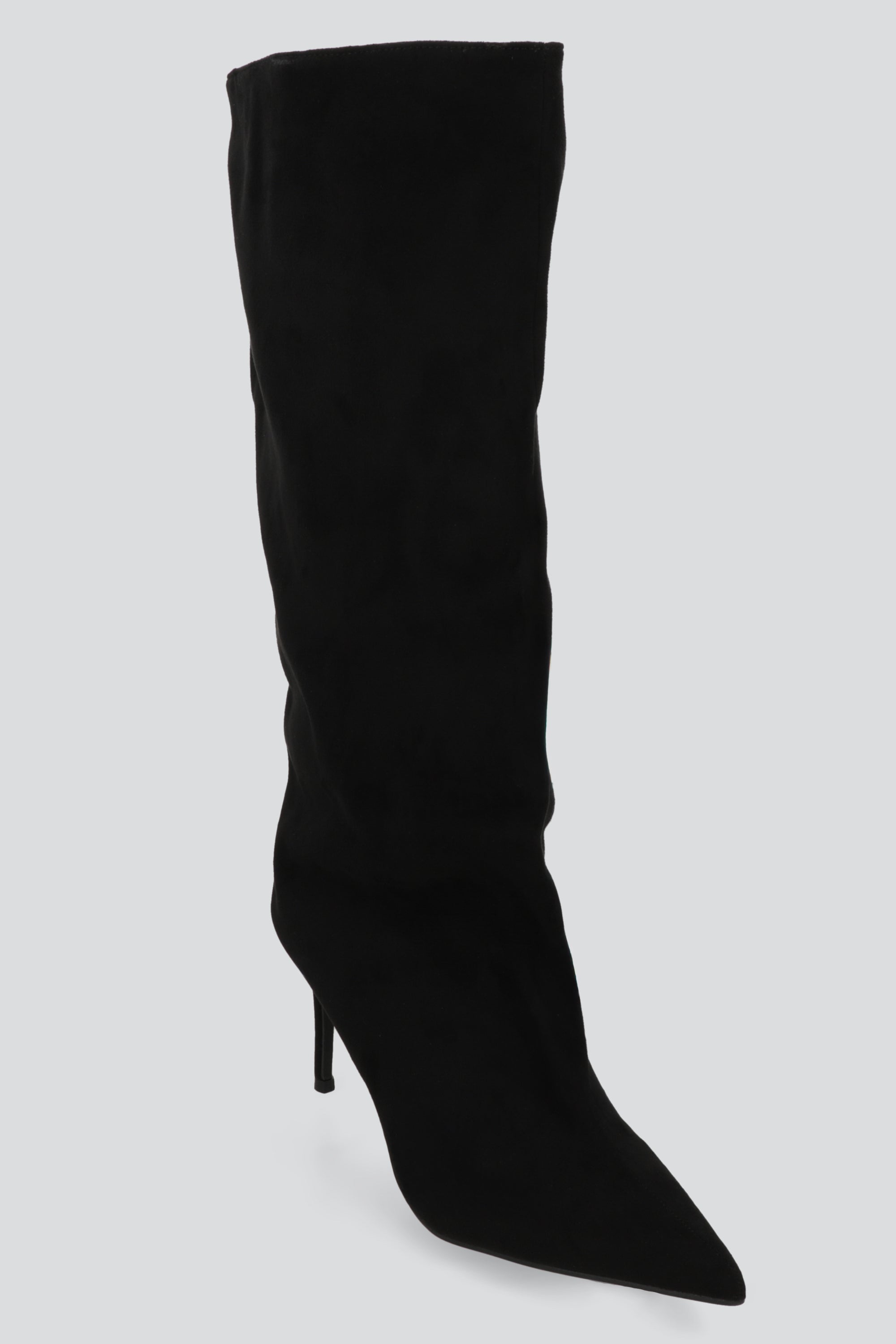 Bota larga bucket gamuza NEGRO