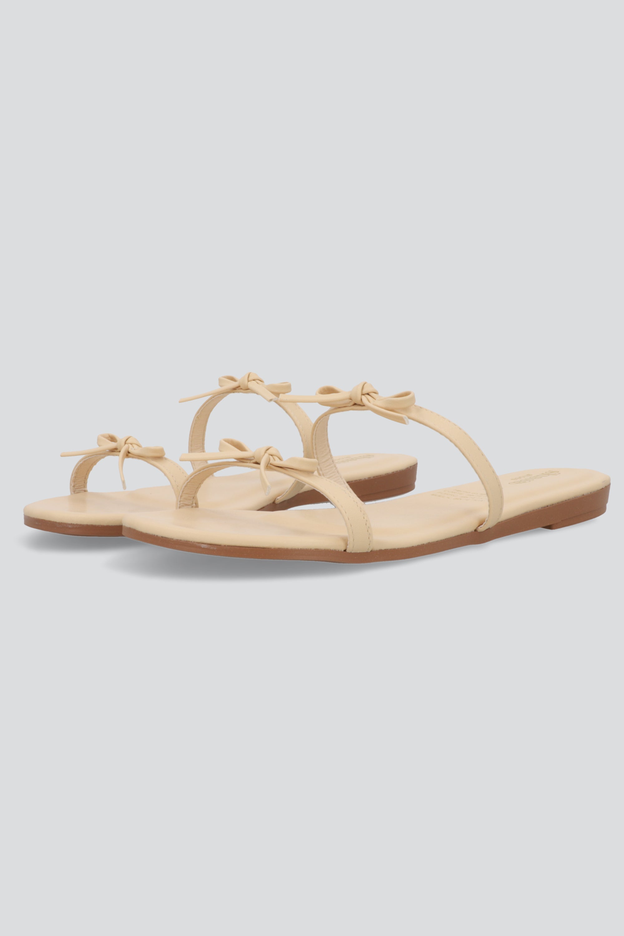 Sandalia tiras moños NUDE