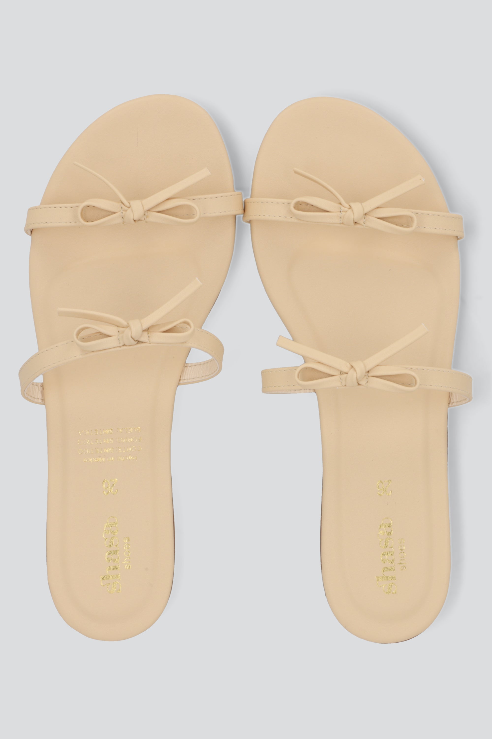 Sandalia tiras moños NUDE