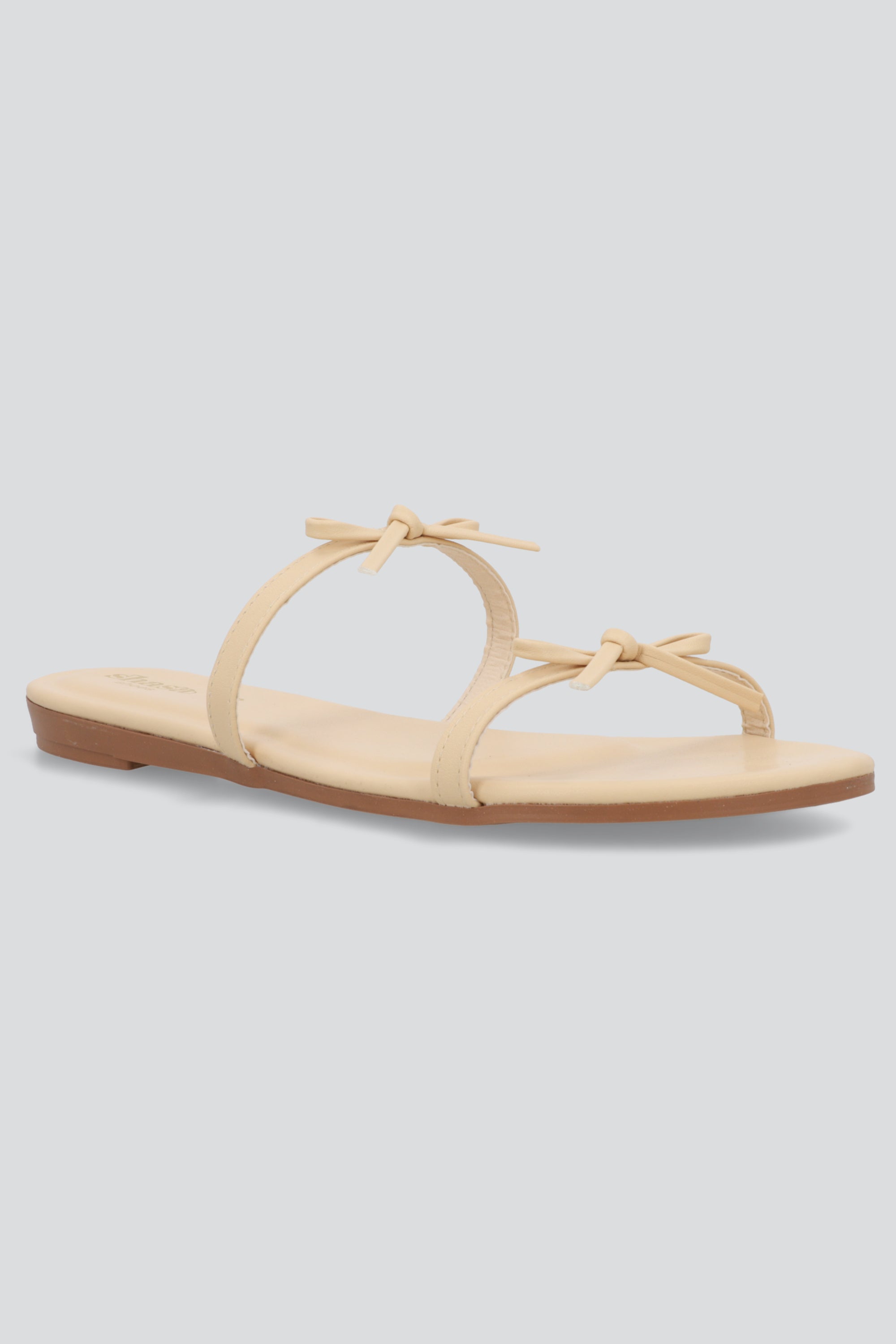Sandalia tiras moños NUDE
