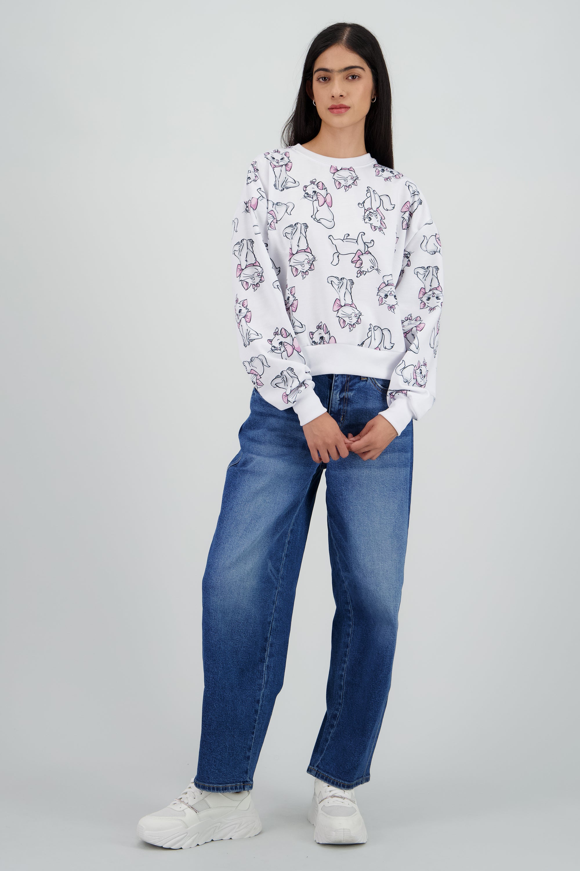 Sudadera Marie full print HUESO