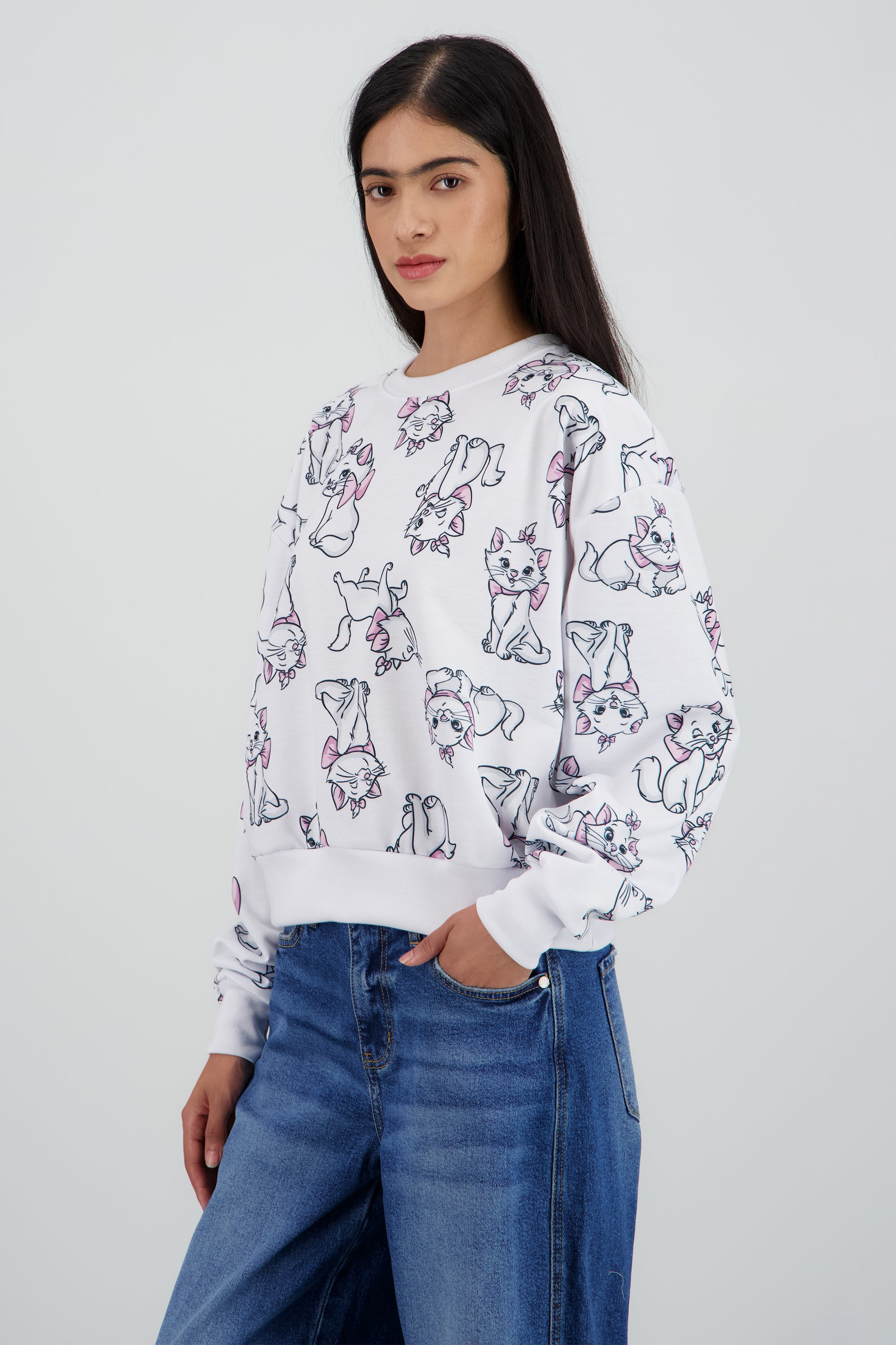 Sudadera Marie full print HUESO
