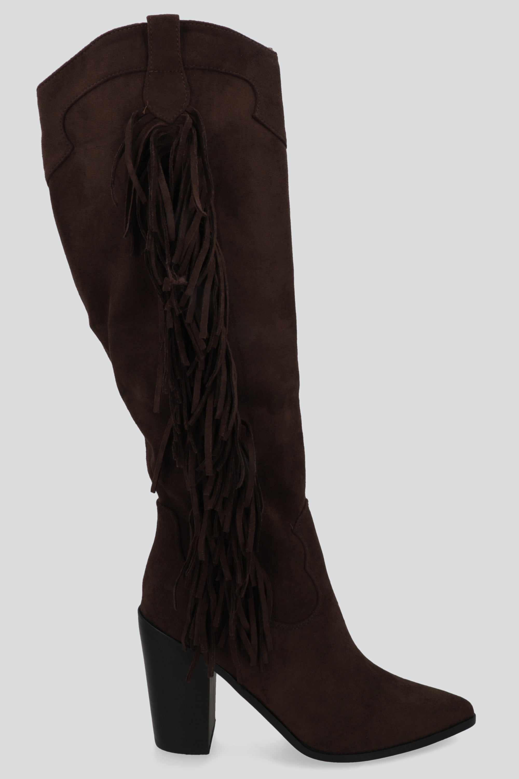 Bota vaqura gamuzina flecos CHOCOLATE