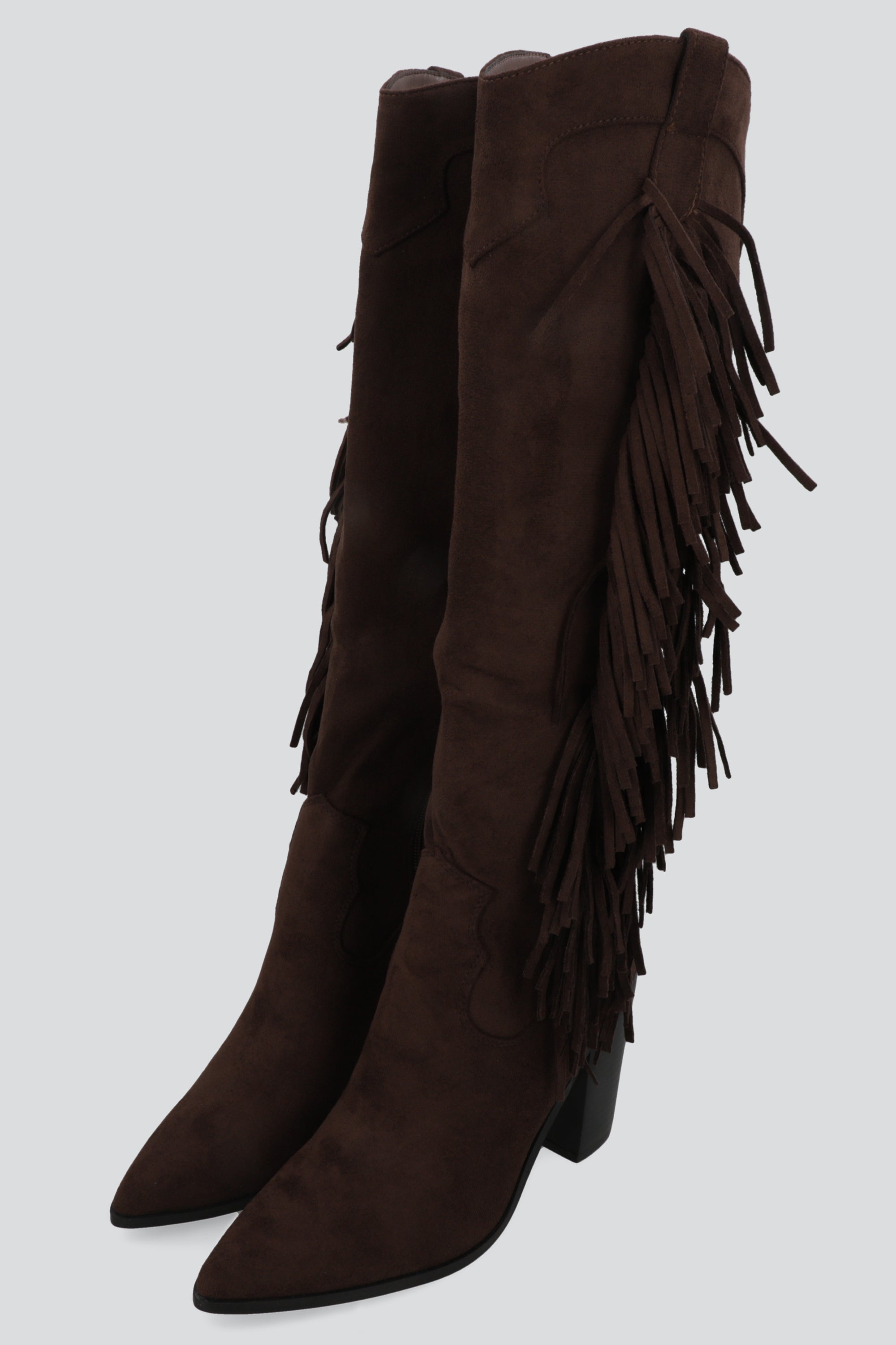 Bota vaqura gamuzina flecos CHOCOLATE