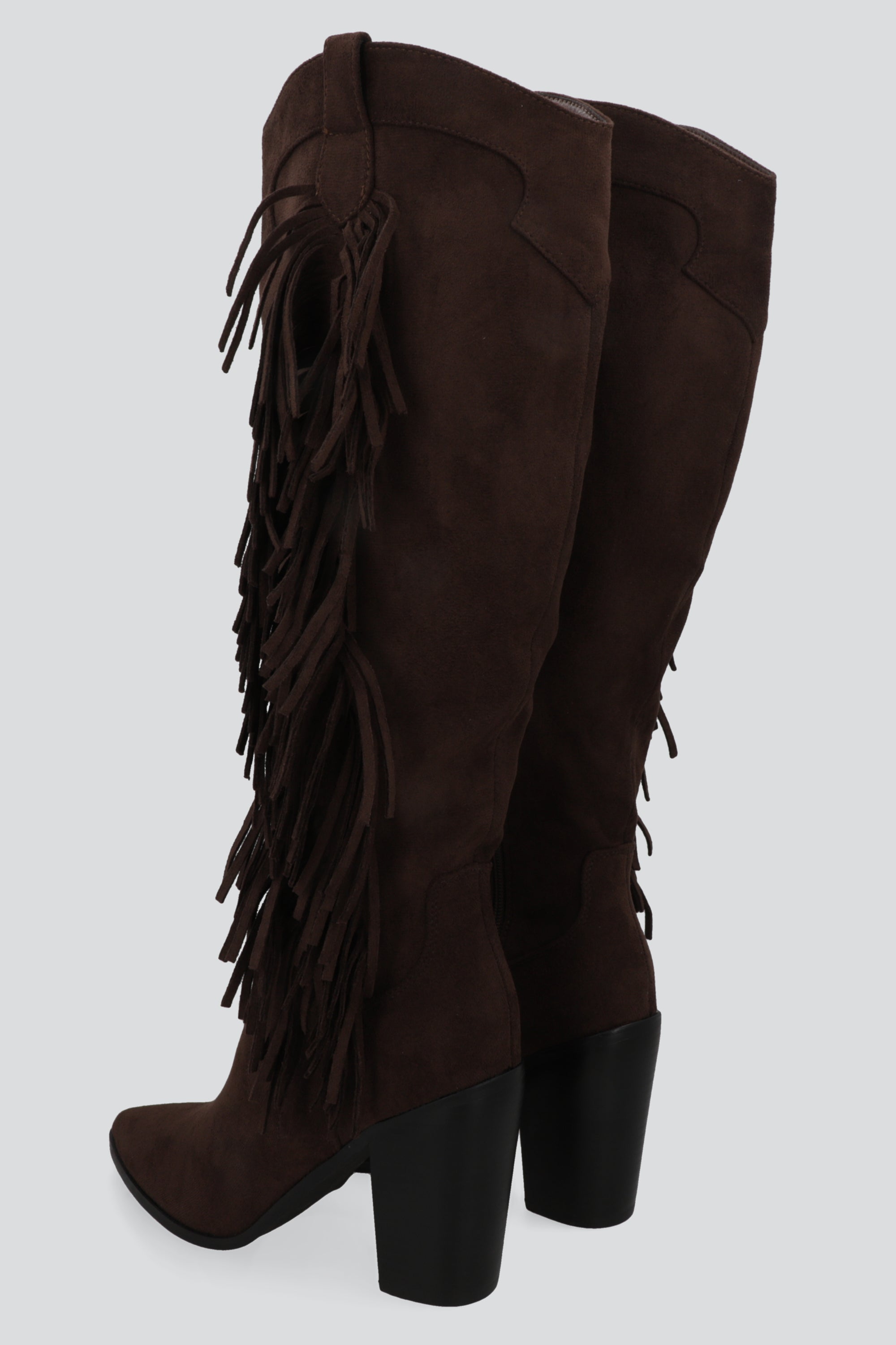 Bota vaqura gamuzina flecos CHOCOLATE