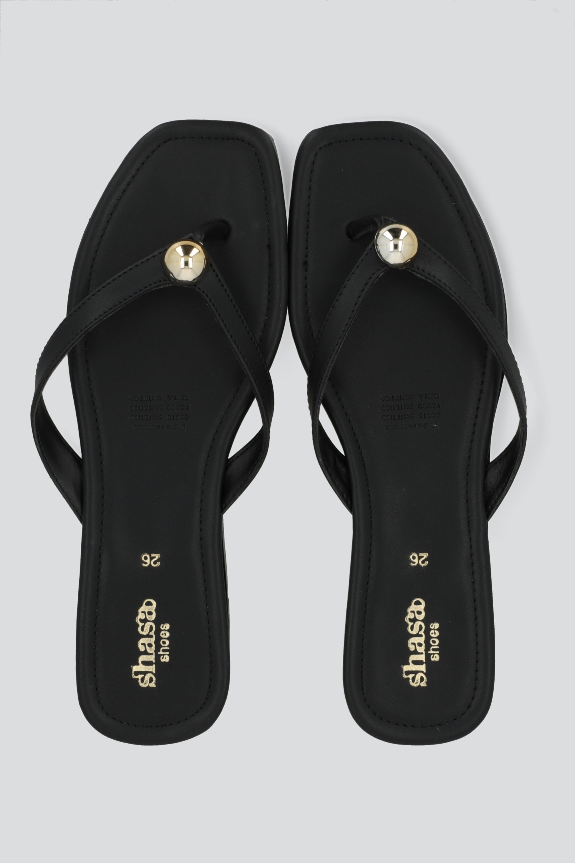 Sandalia pata de gallo detalle metalico NEGRO