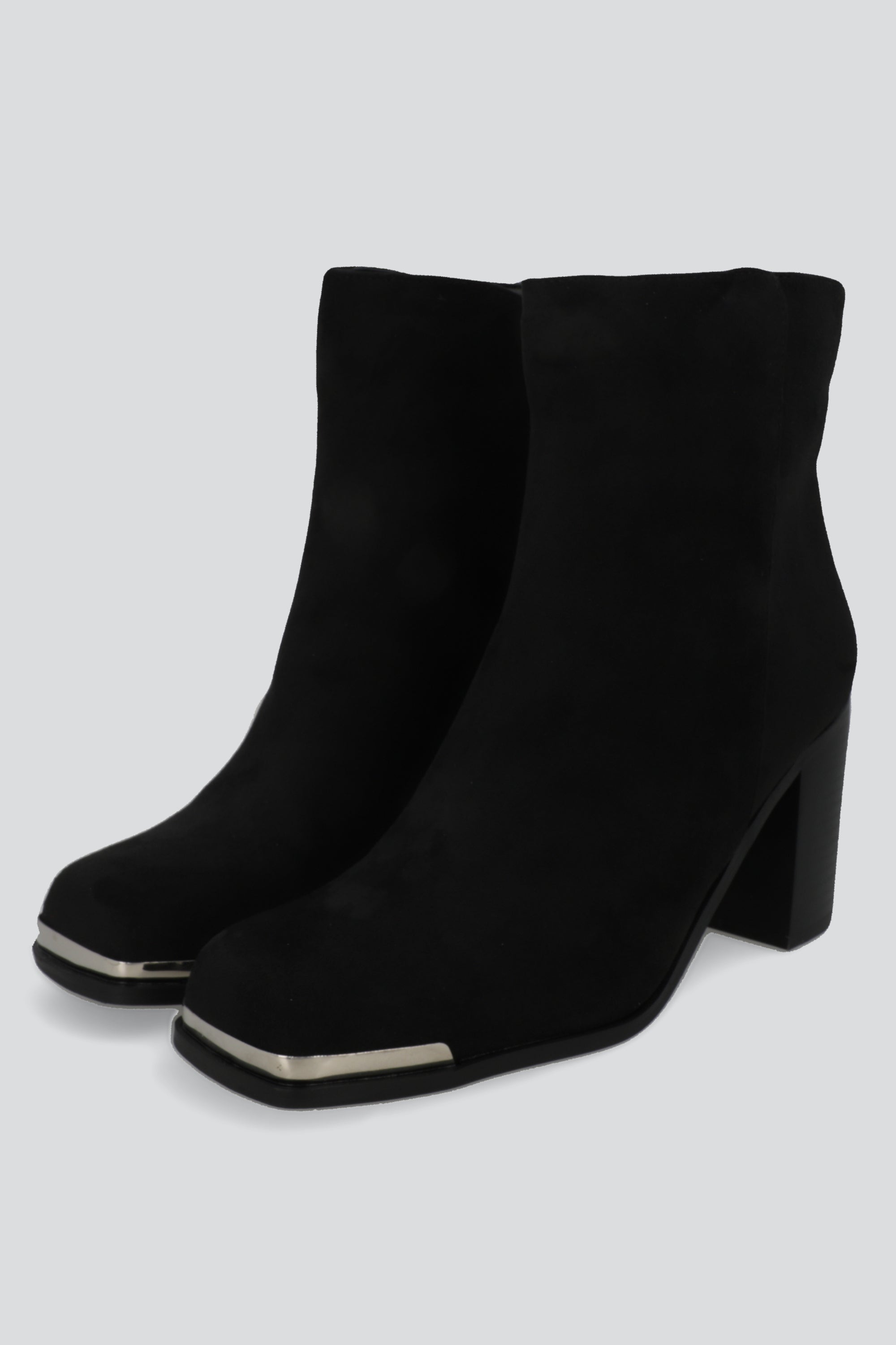 Bota punta cuadrada metalica NEGRO