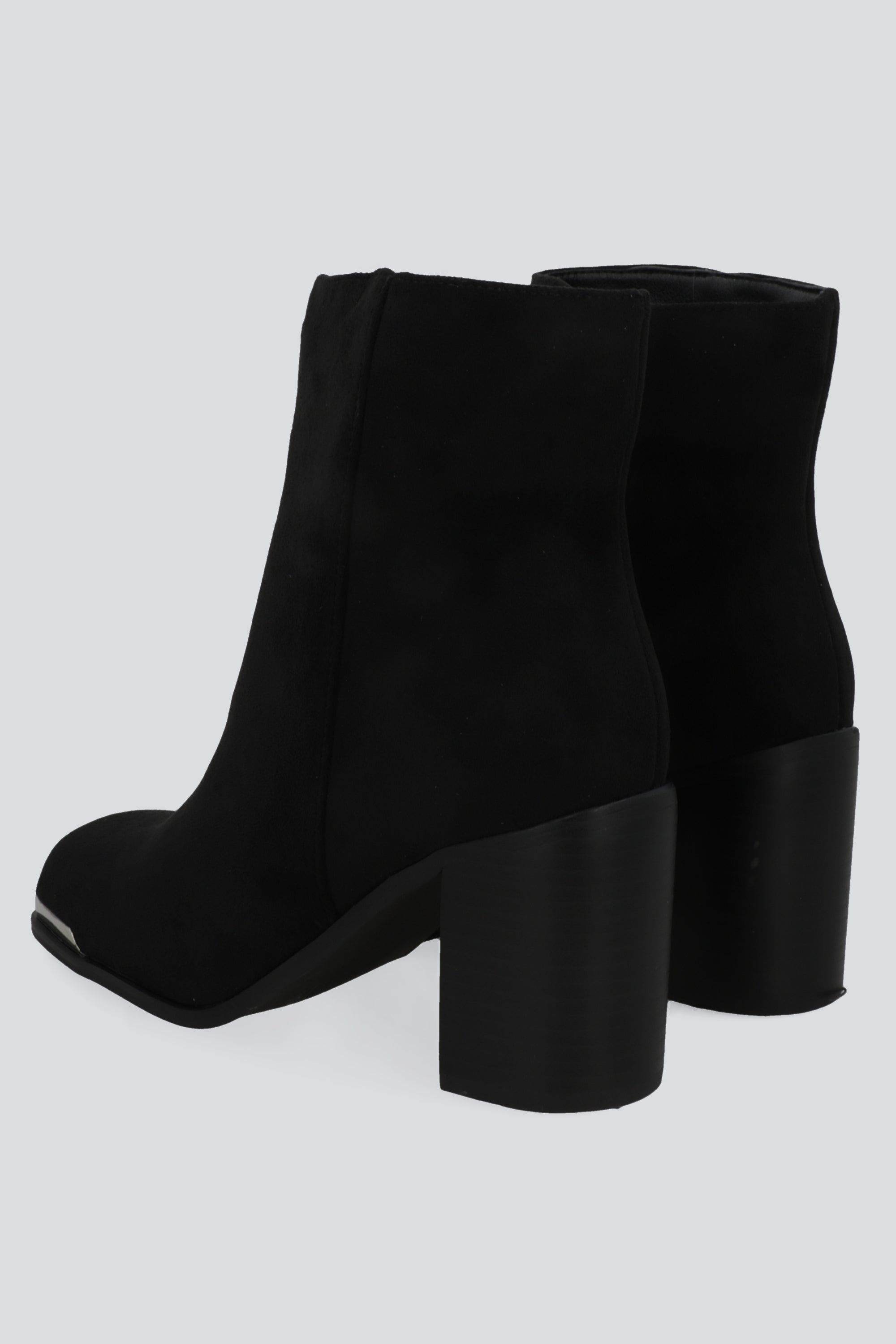 Bota punta cuadrada metalica NEGRO