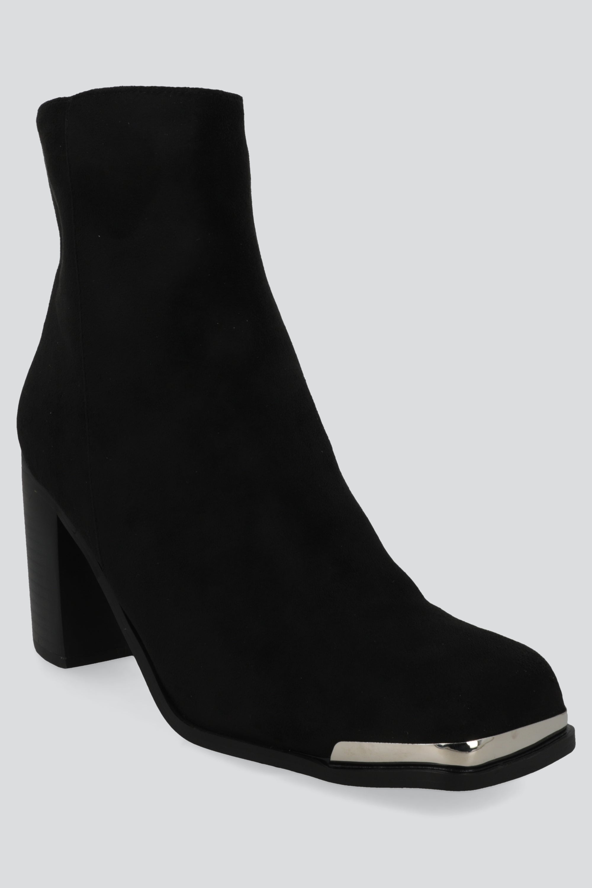 Bota punta cuadrada metalica NEGRO