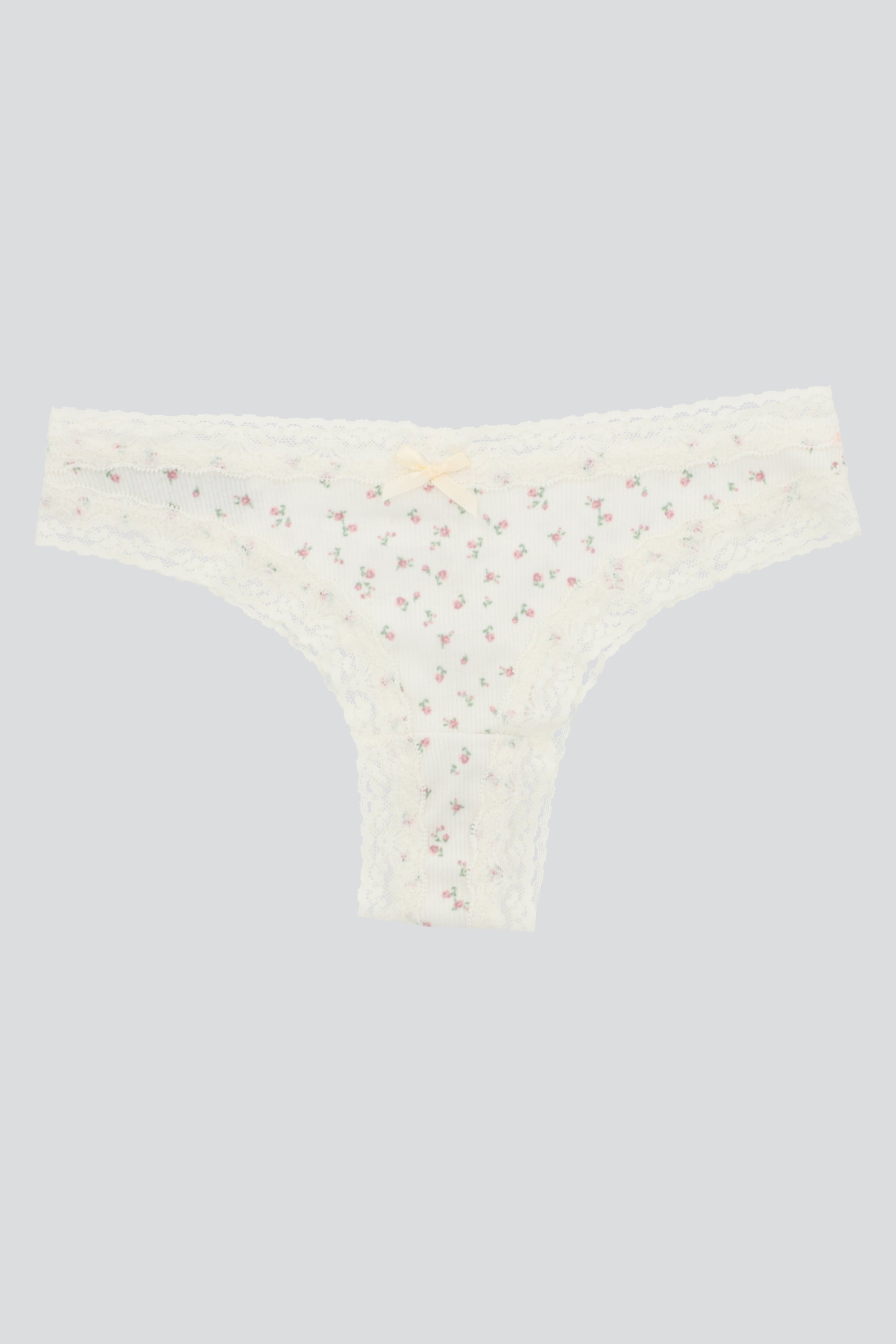 Tanga rib encaje ROSA COMBO